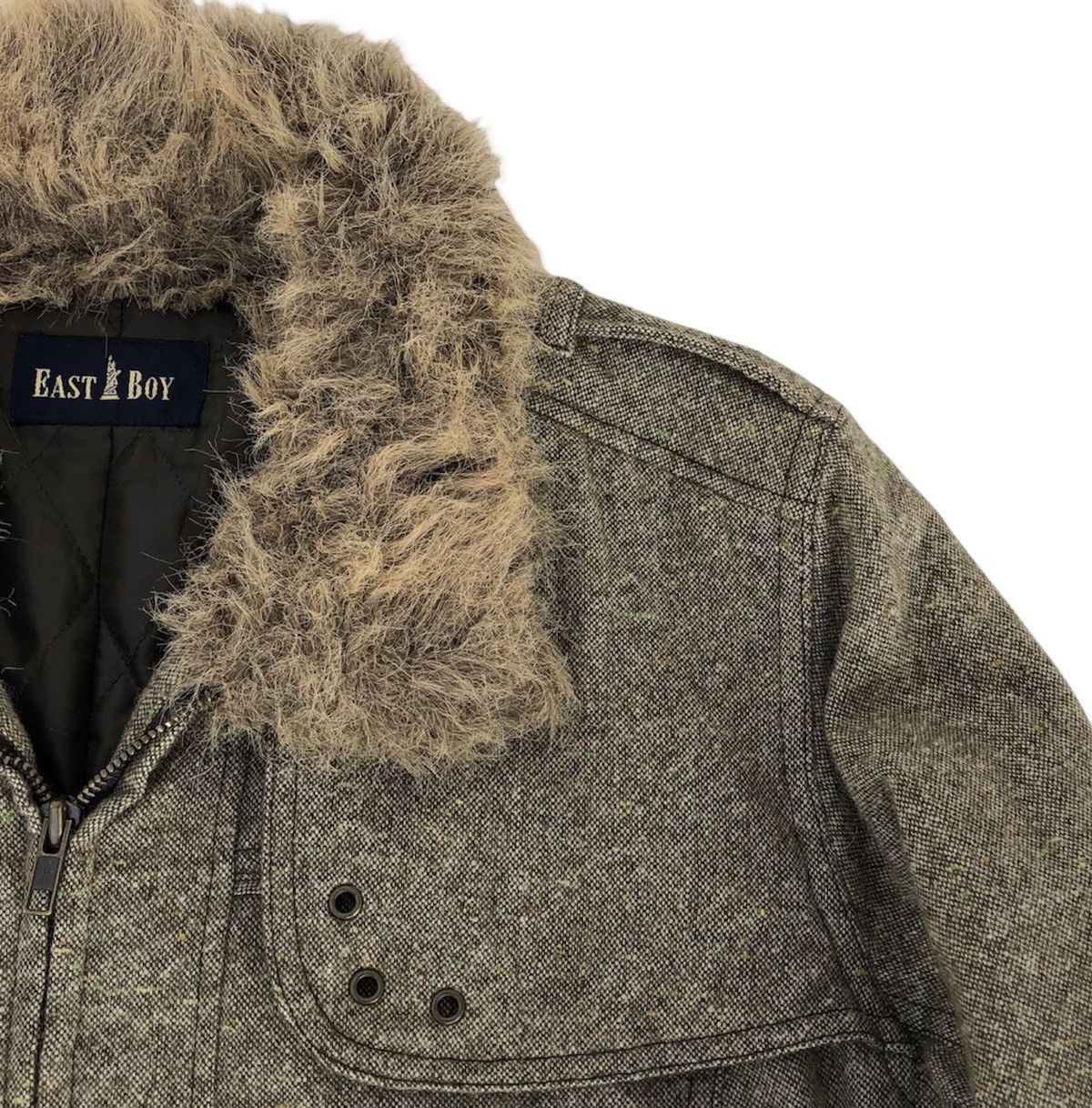 Japanese Brand East Boy Faux Fur Collar Buckle Jacket Size US M / EU 48-50 / 2 - 11 Thumbnail