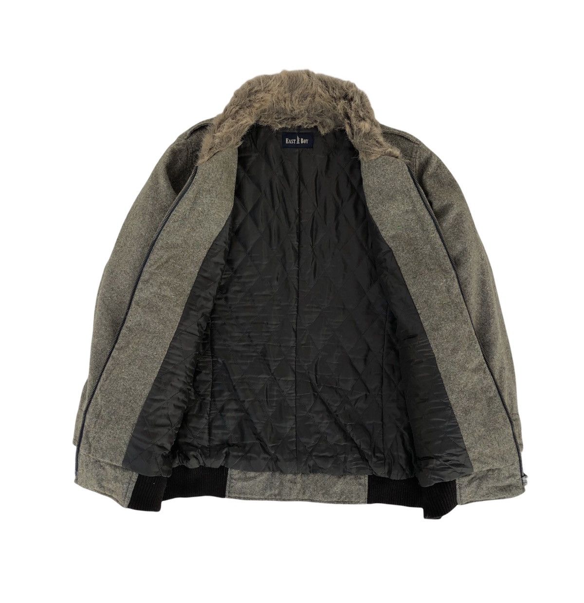 Japanese Brand East Boy Faux Fur Collar Buckle Jacket Size US M / EU 48-50 / 2 - 8 Thumbnail