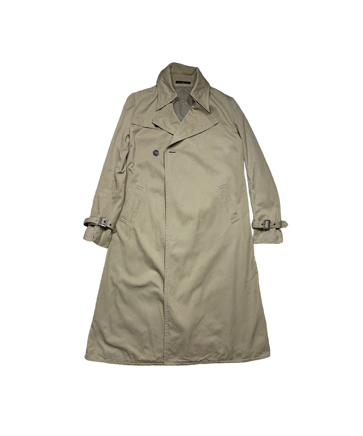 image of Julius Ss 04 The Modelcase Of Controlled Society Trench Coat in Beige, Men's (Size XS)