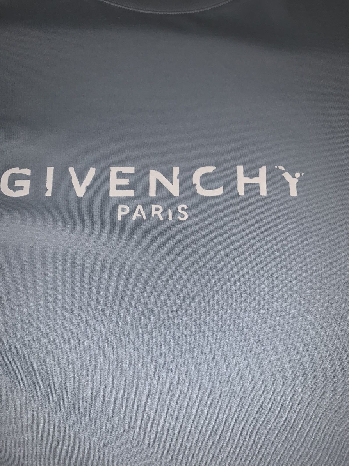 Givenchy Light Blue Oversized Paris Vintage T-Shirt Size US XL / EU 56 / 4 - 2 Thumbnail