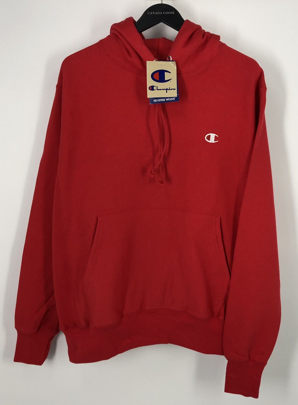 Champion Champion Reverse Weave Tiny Logo Red Hoodie Medium Size US M / EU 48-50 / 2 - 10 Thumbnail