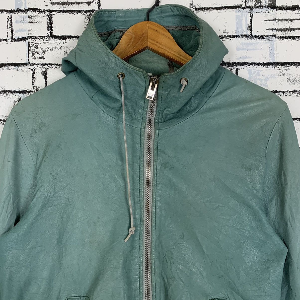 Giorgio Brato Giorgio Brato Leather Hoodie Jackets Size S / US 4 / IT 40 - 2 Thumbnail