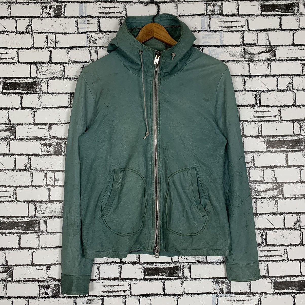 Giorgio Brato Giorgio Brato Leather Hoodie Jackets Size S / US 4 / IT 40 - 1 Thumbnail