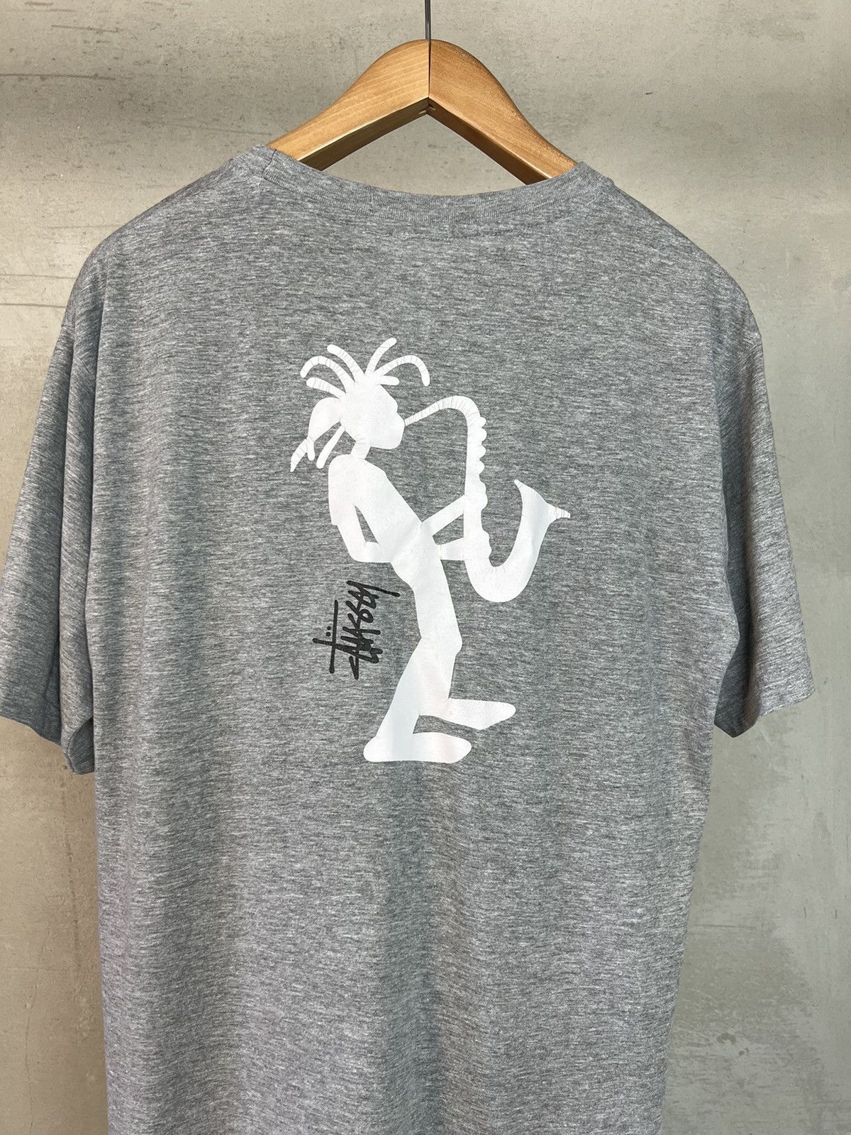 Stussy × Vintage •Free shipping• Vintage Stussy t-shirt 90s stickman Jazz L Size US L / EU 52-54 / 3 - 2 Thumbnail