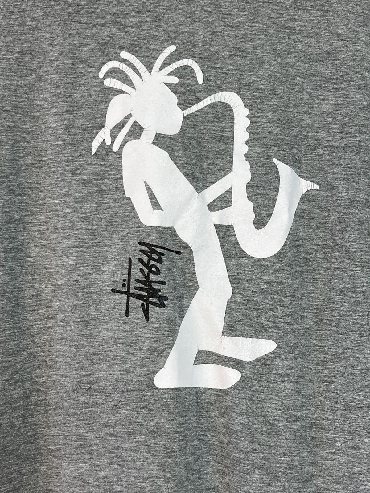 Stussy × Vintage •Free shipping• Vintage Stussy t-shirt 90s stickman Jazz L Size US L / EU 52-54 / 3 - 3 Thumbnail