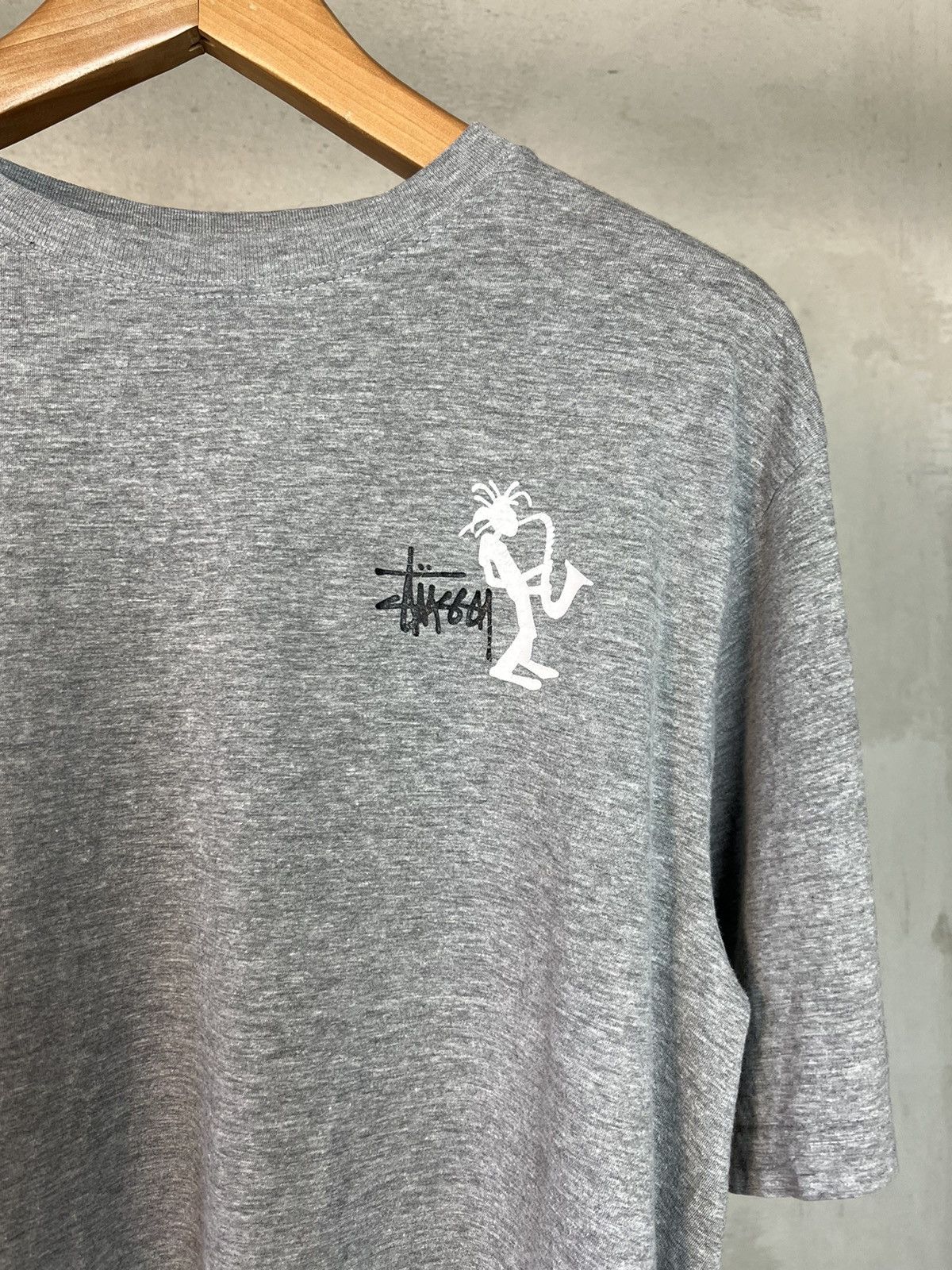 Stussy × Vintage •Free shipping• Vintage Stussy t-shirt 90s stickman Jazz L Size US L / EU 52-54 / 3 - 6 Thumbnail