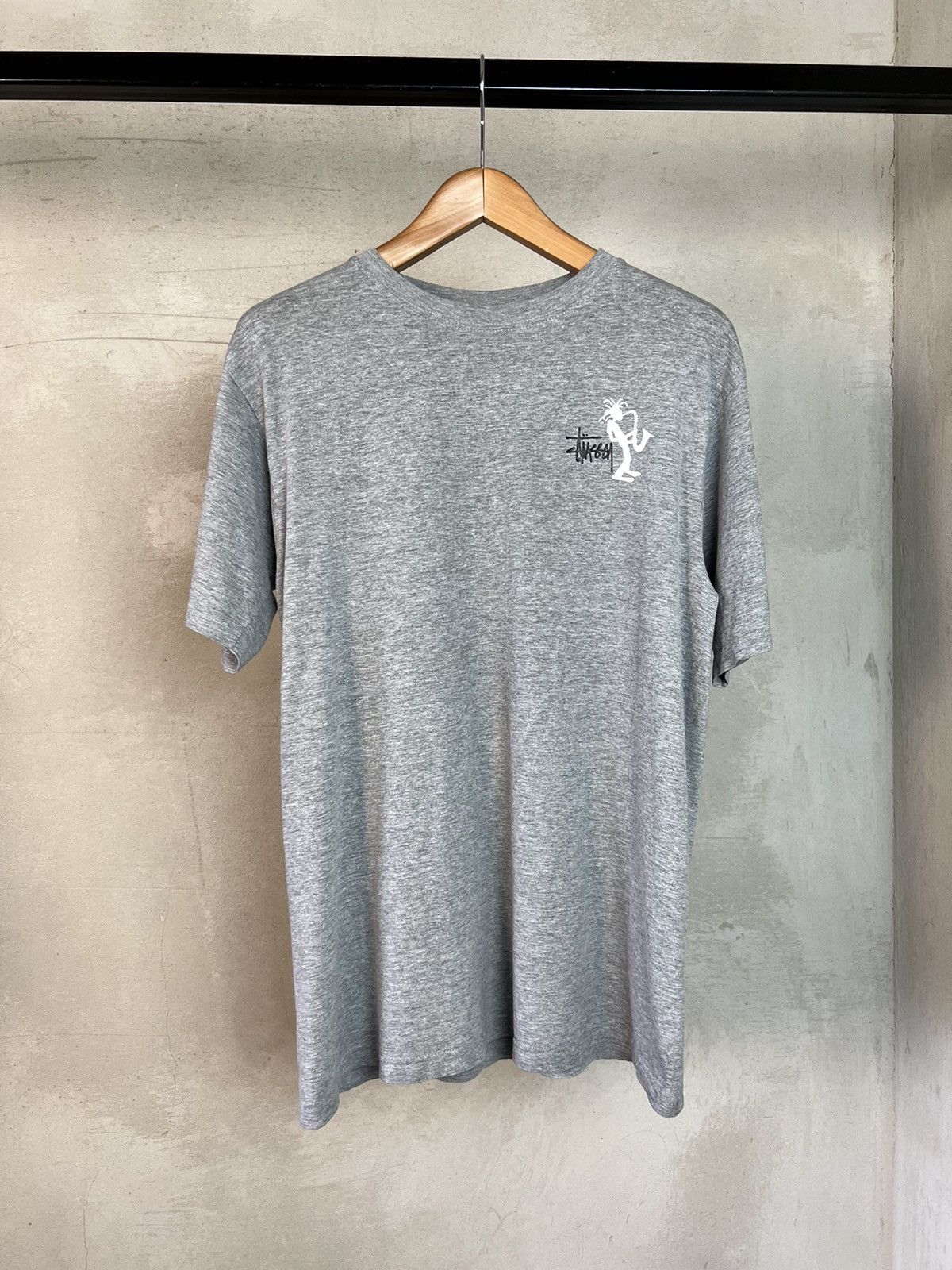 Stussy × Vintage •Free shipping• Vintage Stussy t-shirt 90s stickman Jazz L Size US L / EU 52-54 / 3 - 5 Thumbnail