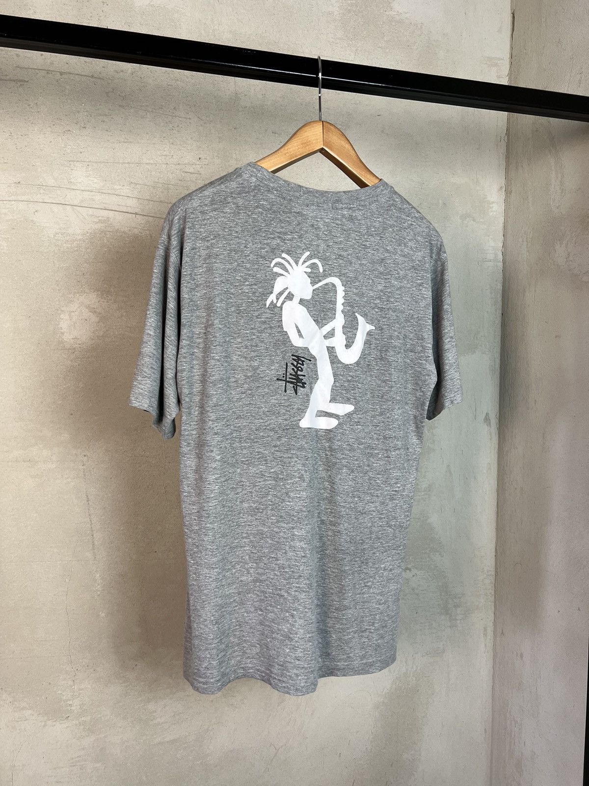 Stussy × Vintage •Free shipping• Vintage Stussy t-shirt 90s stickman Jazz L Size US L / EU 52-54 / 3 - 1 Thumbnail