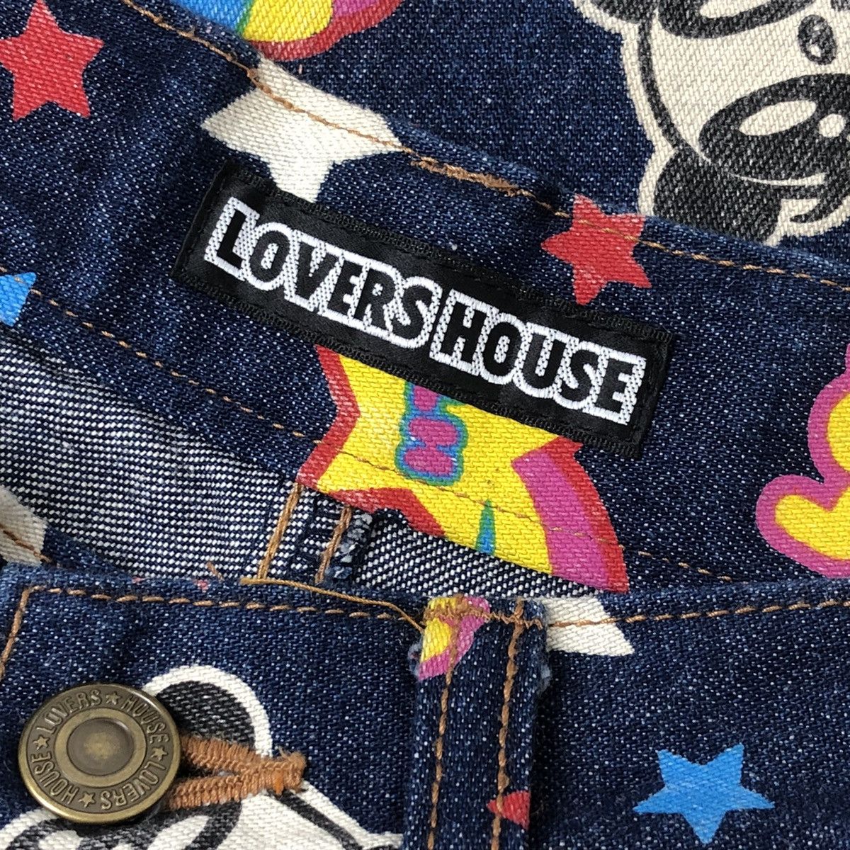 Hysteric Glamour 00s Lovers House Fullprinted Panda Denim Pants Size US 28 / EU 44 - 10 Thumbnail
