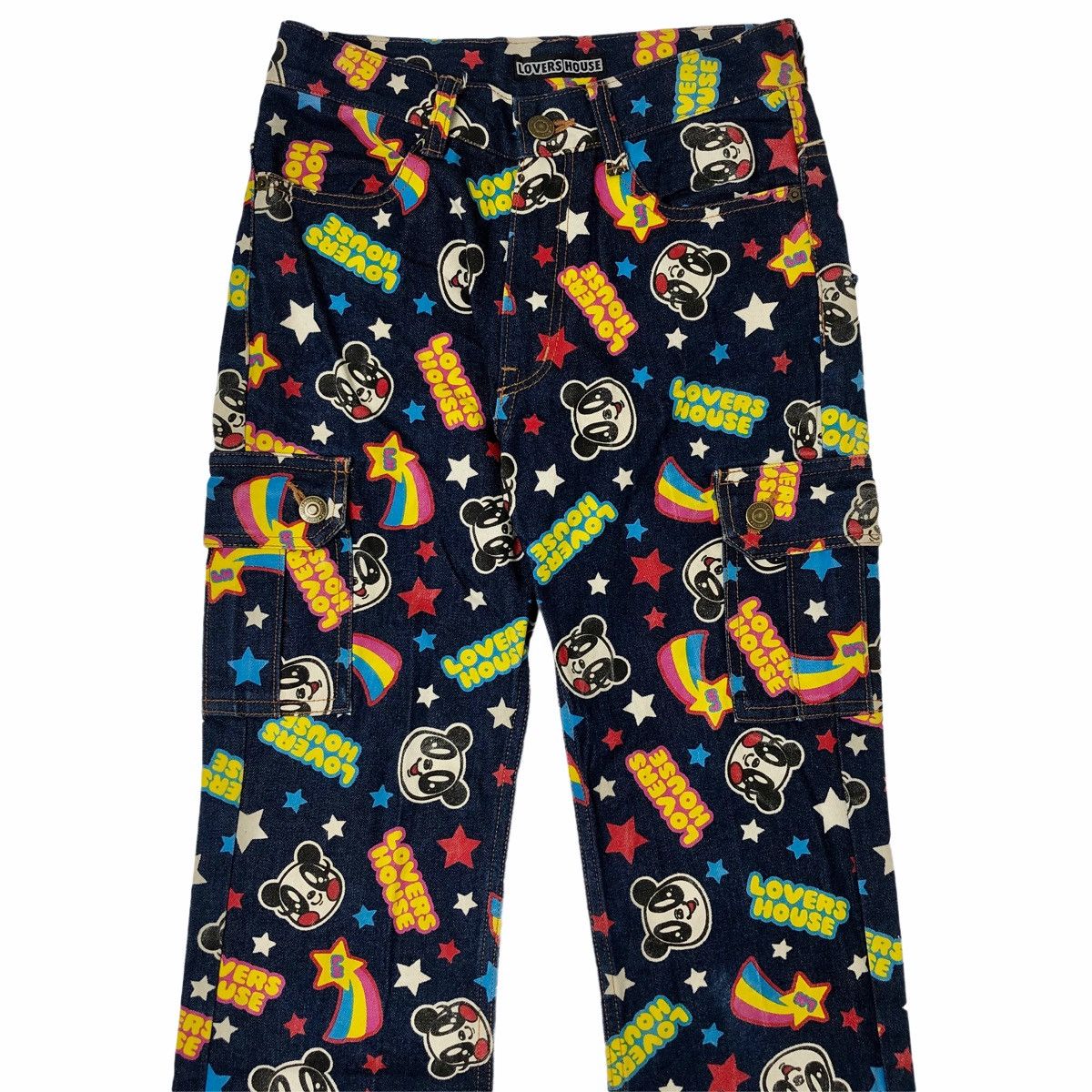 Hysteric Glamour 00s Lovers House Fullprinted Panda Denim Pants Size US 28 / EU 44 - 5 Thumbnail