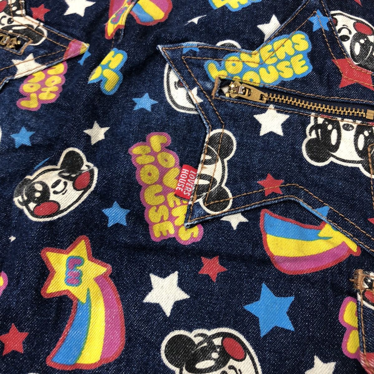 Hysteric Glamour 00s Lovers House Fullprinted Panda Denim Pants Size US 28 / EU 44 - 8 Thumbnail