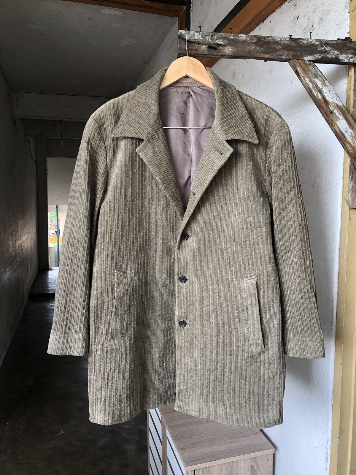 Issey Miyake Vintage Tete Homme Issey Miyake Corduroy Blazer Jacket Size US XL / EU 56 / 4 - 5 Thumbnail