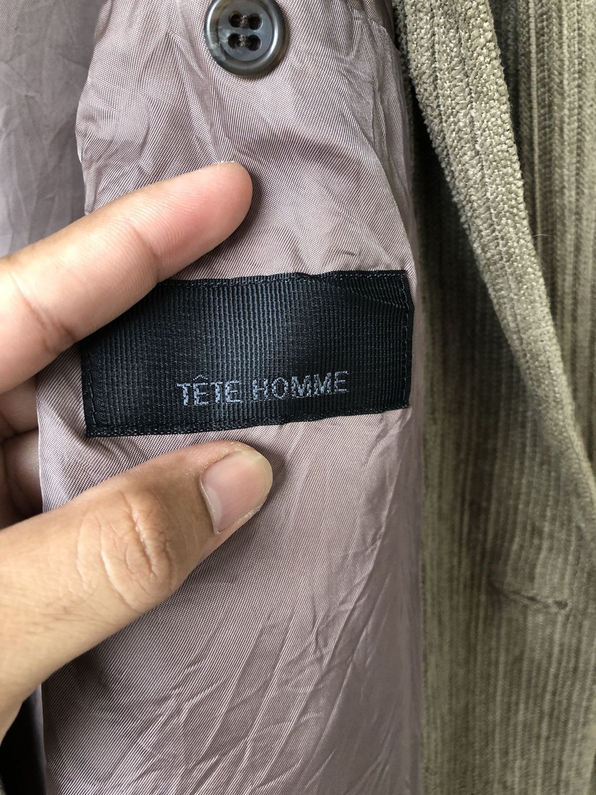 Issey Miyake Vintage Tete Homme Issey Miyake Corduroy Blazer Jacket Size US XL / EU 56 / 4 - 14 Thumbnail
