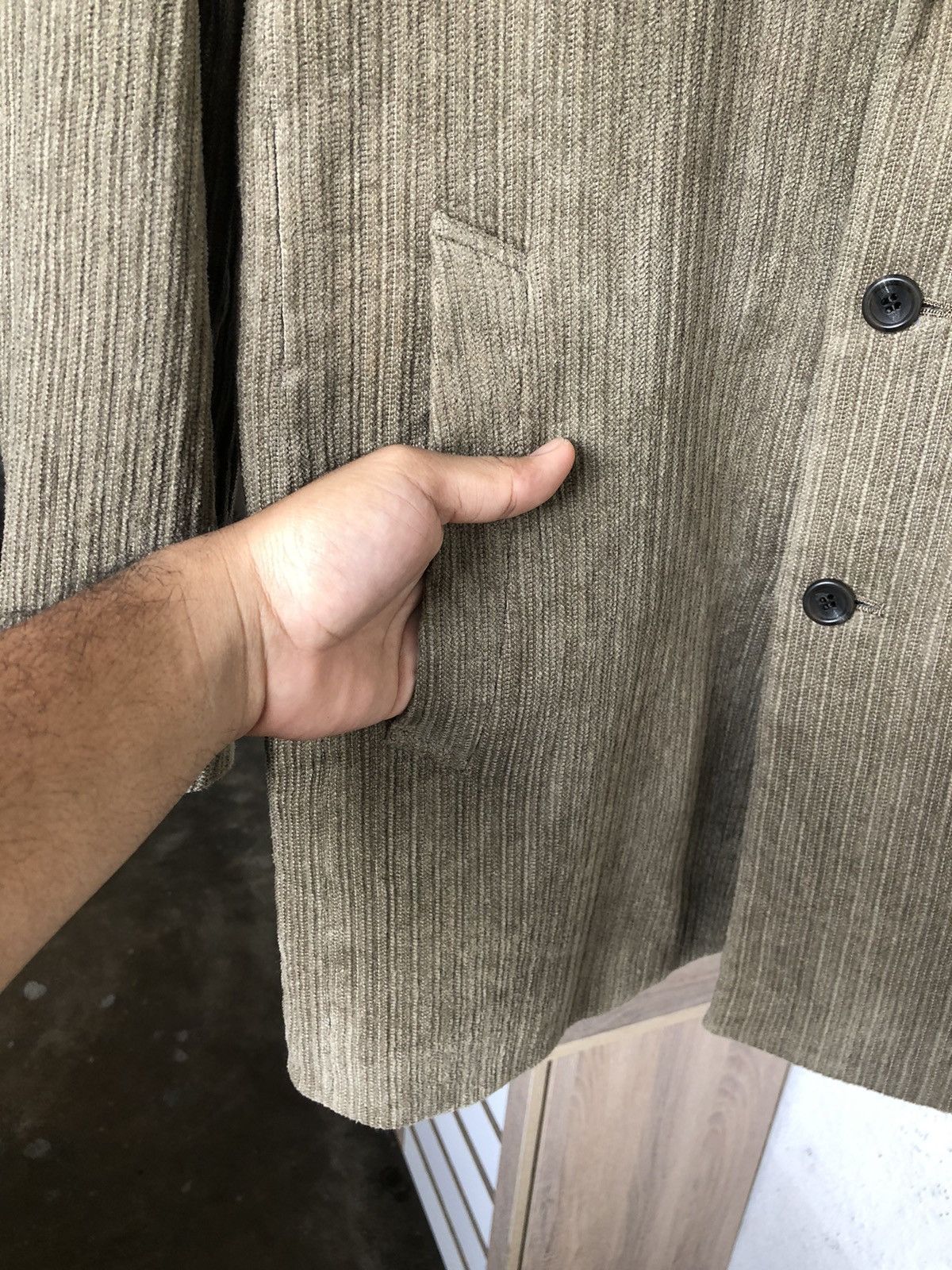 Issey Miyake Vintage Tete Homme Issey Miyake Corduroy Blazer Jacket Size US XL / EU 56 / 4 - 12 Thumbnail