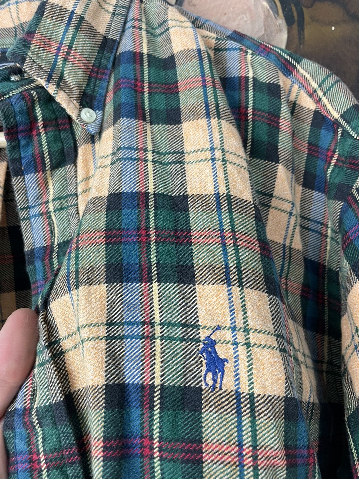 Flannel × Polo Ralph Lauren × Ralph Lauren Polo Ralph Lauren Flannel Button Shirt Multicolor Checkered Size US L / EU 52-54 / 3 - 4 Thumbnail
