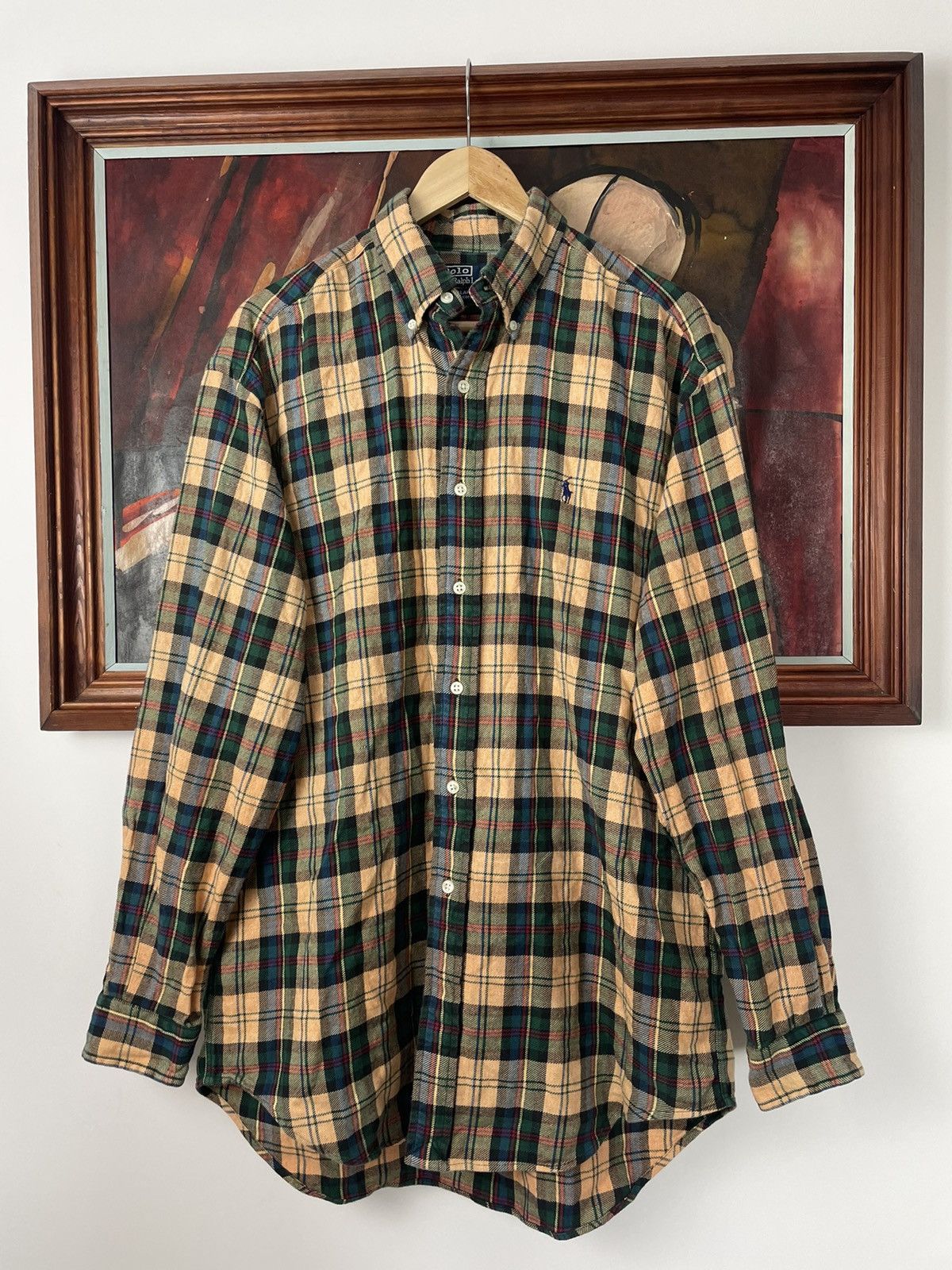 Flannel × Polo Ralph Lauren × Ralph Lauren Polo Ralph Lauren Flannel Button Shirt Multicolor Checkered Size US L / EU 52-54 / 3 - 1 Thumbnail