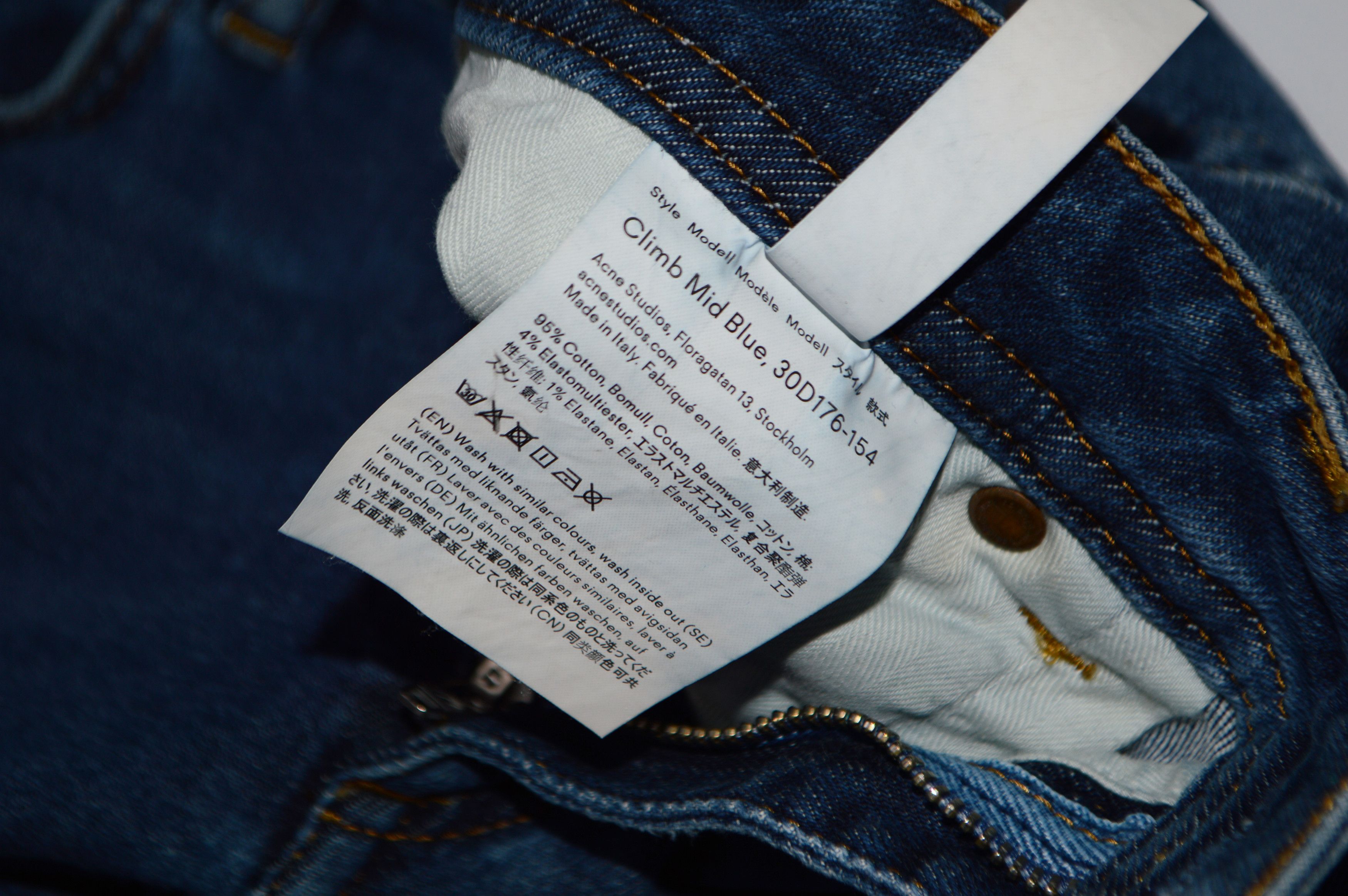 Acne Studios ACNE STUDIOS BLÅ KONST Climb Mid Blue Jeans Size 27" / US 4 / IT 40 - 9 Thumbnail