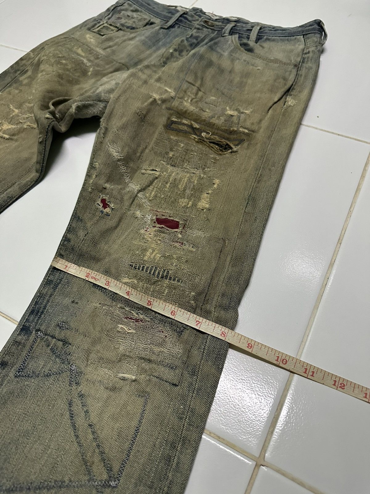 Vintage 30x29 Vintage red ear patchwork jeans Size US 30 / EU 46 - 12 Thumbnail