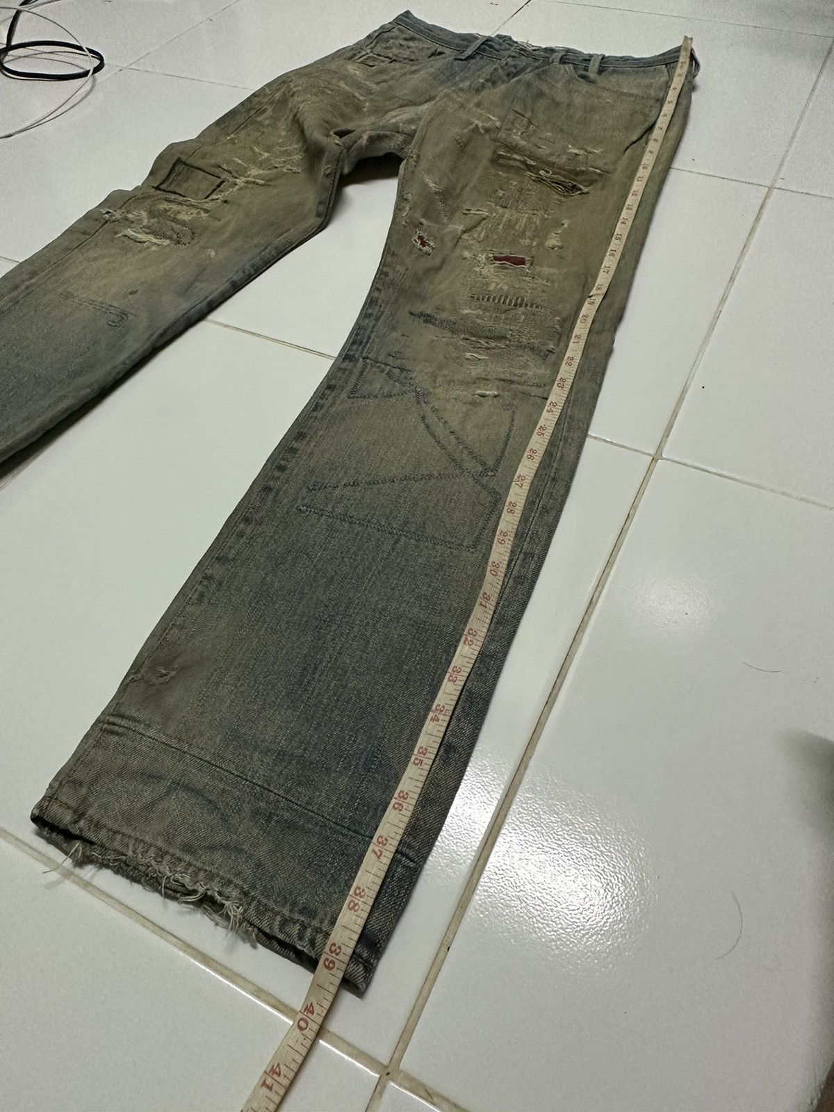 Vintage 30x29 Vintage red ear patchwork jeans Size US 30 / EU 46 - 10 Thumbnail