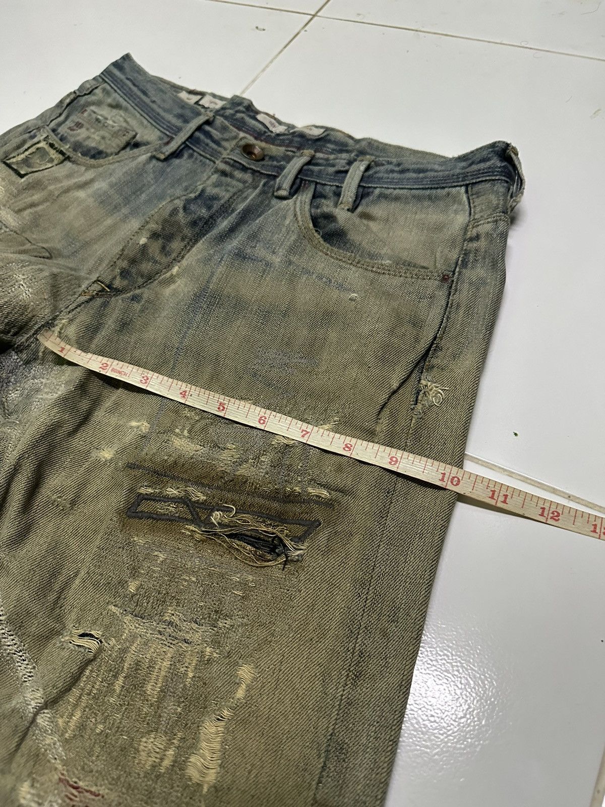 Vintage 30x29 Vintage red ear patchwork jeans Size US 30 / EU 46 - 13 Thumbnail