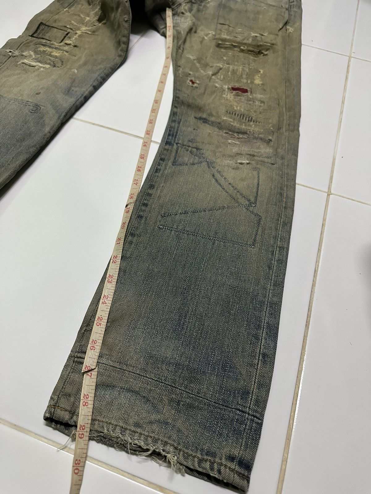 Vintage 30x29 Vintage red ear patchwork jeans Size US 30 / EU 46 - 14 Thumbnail