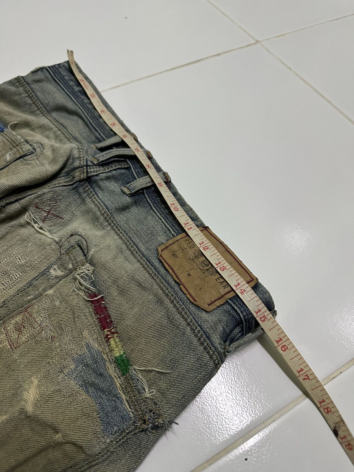 Vintage 30x29 Vintage red ear patchwork jeans Size US 30 / EU 46 - 9 Thumbnail
