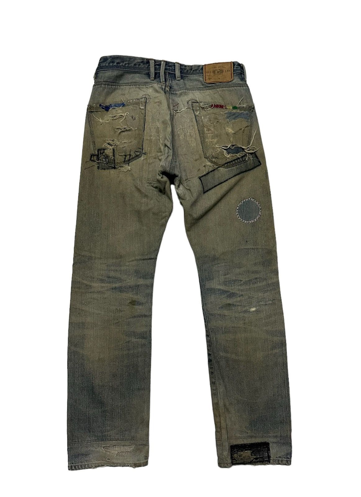 Vintage 30x29 Vintage red ear patchwork jeans Size US 30 / EU 46 - 2 Thumbnail