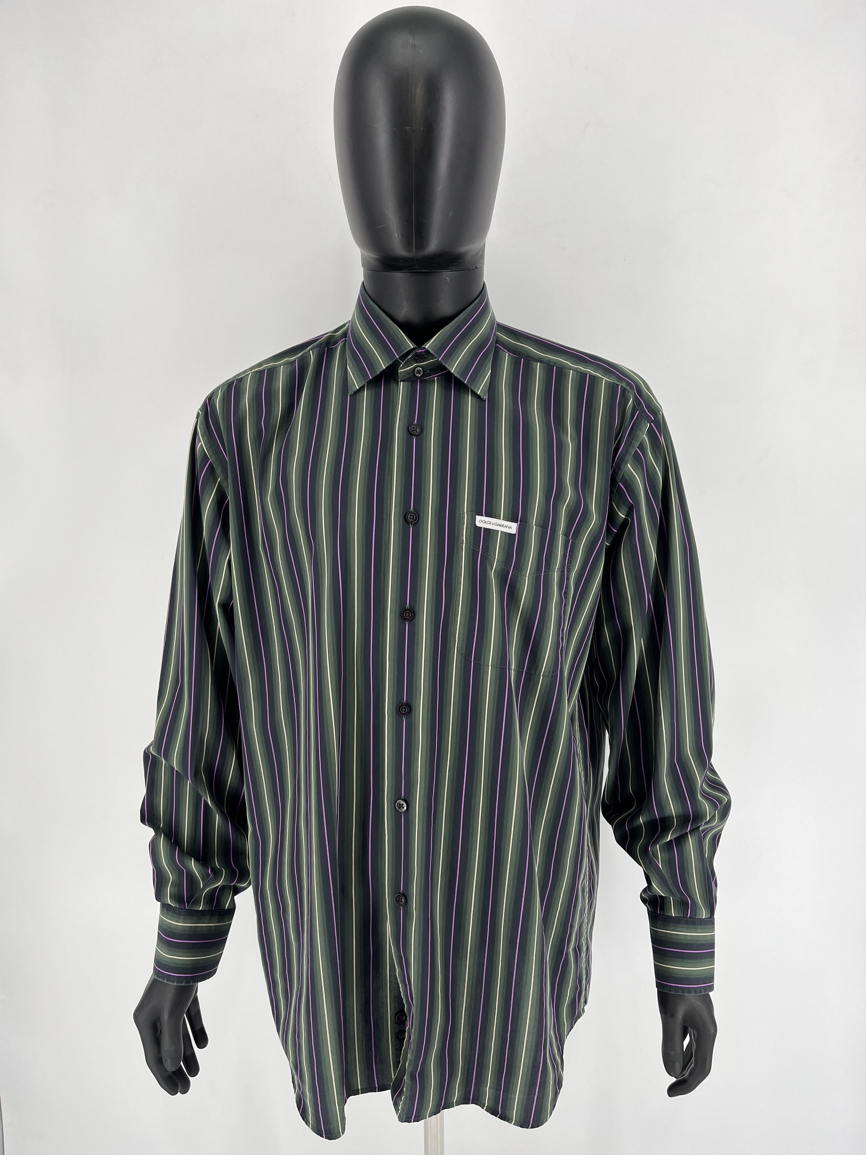 Dolce & Gabbana Dolce & Gabbana D&G Striped Shirt Size L Size US L / EU 52-54 / 3 - 2 Thumbnail