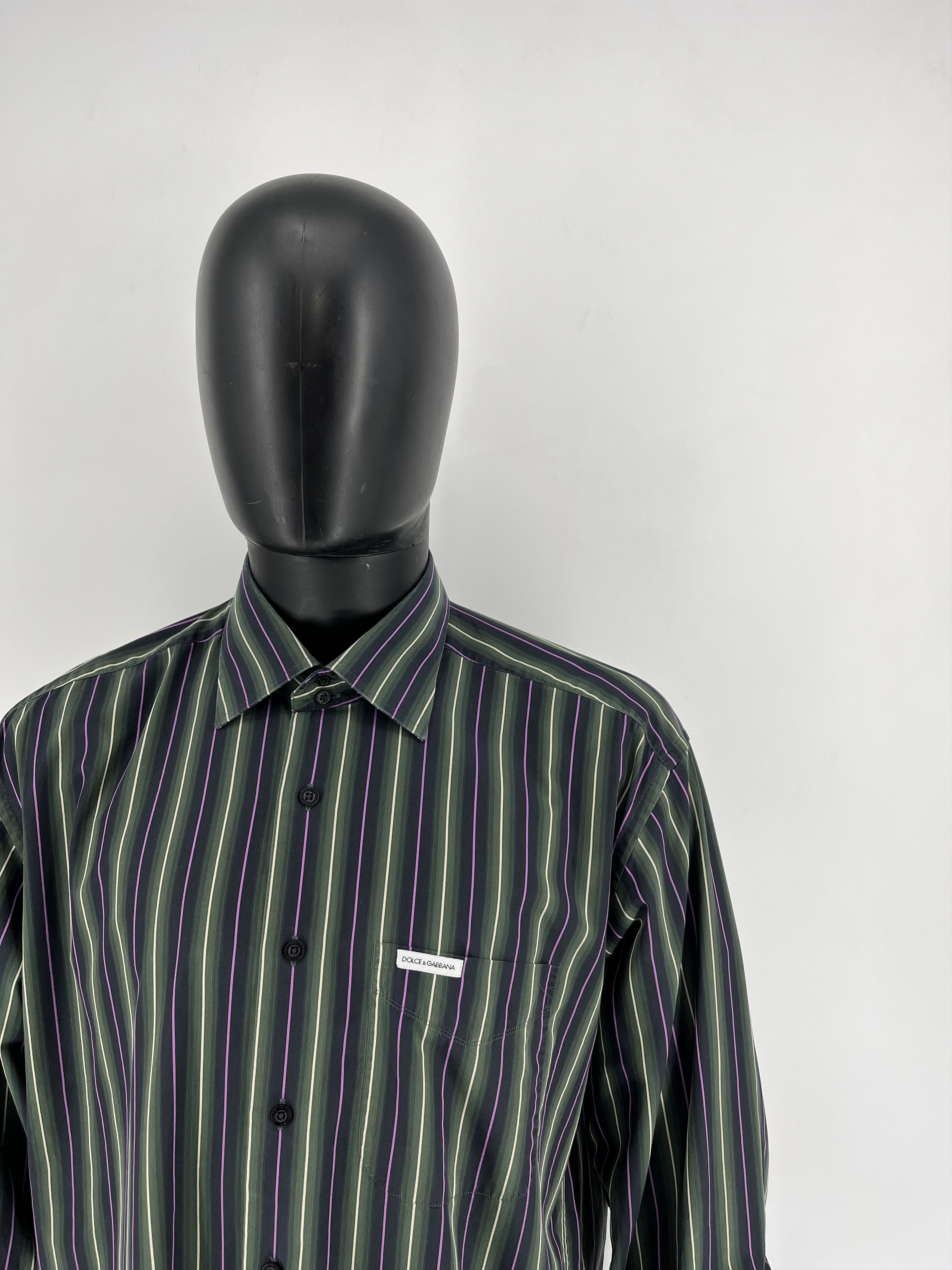 Dolce & Gabbana Dolce & Gabbana D&G Striped Shirt Size L Size US L / EU 52-54 / 3 - 4 Thumbnail