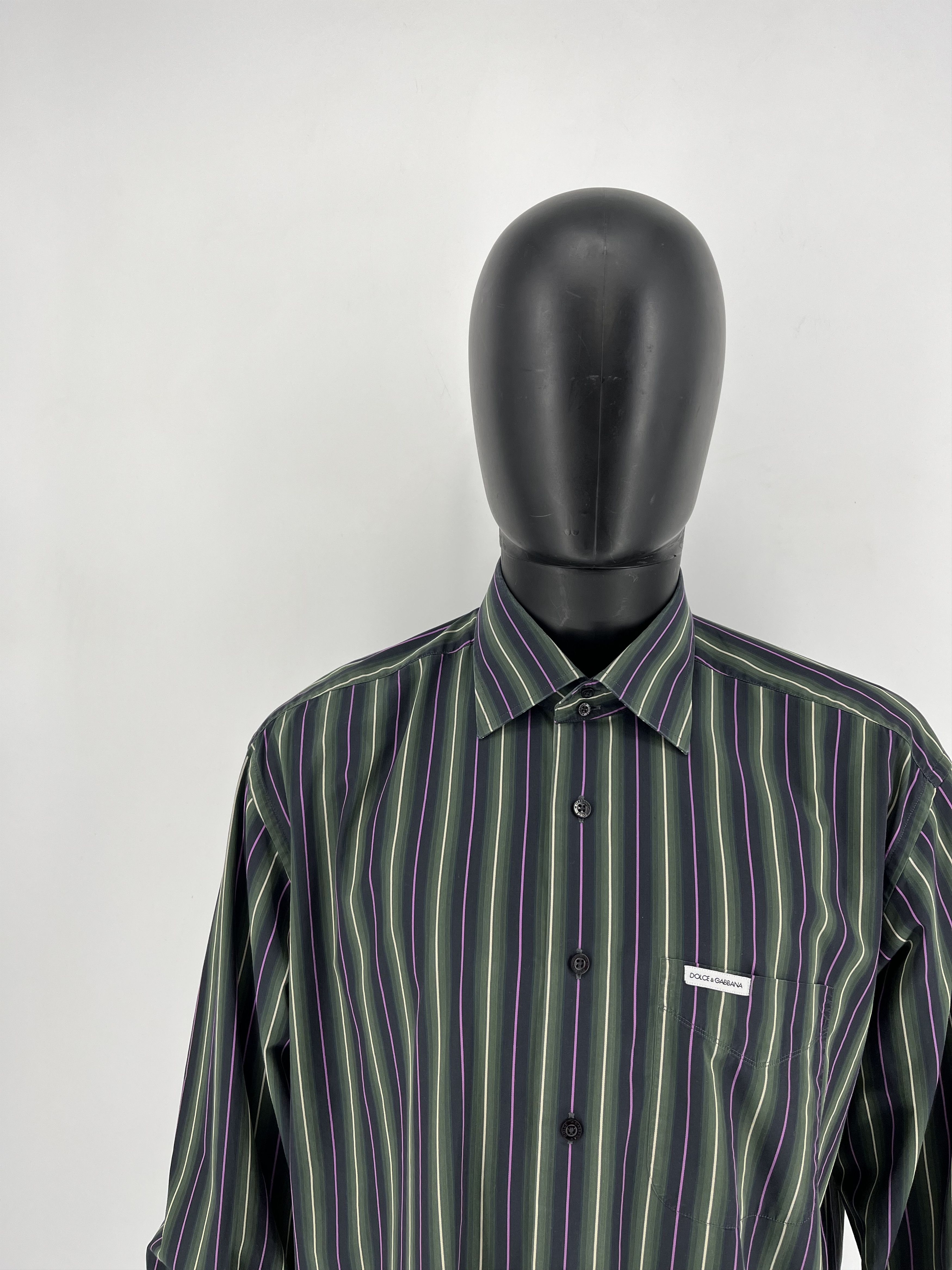 Dolce & Gabbana Dolce & Gabbana D&G Striped Shirt Size L Size US L / EU 52-54 / 3 - 3 Thumbnail