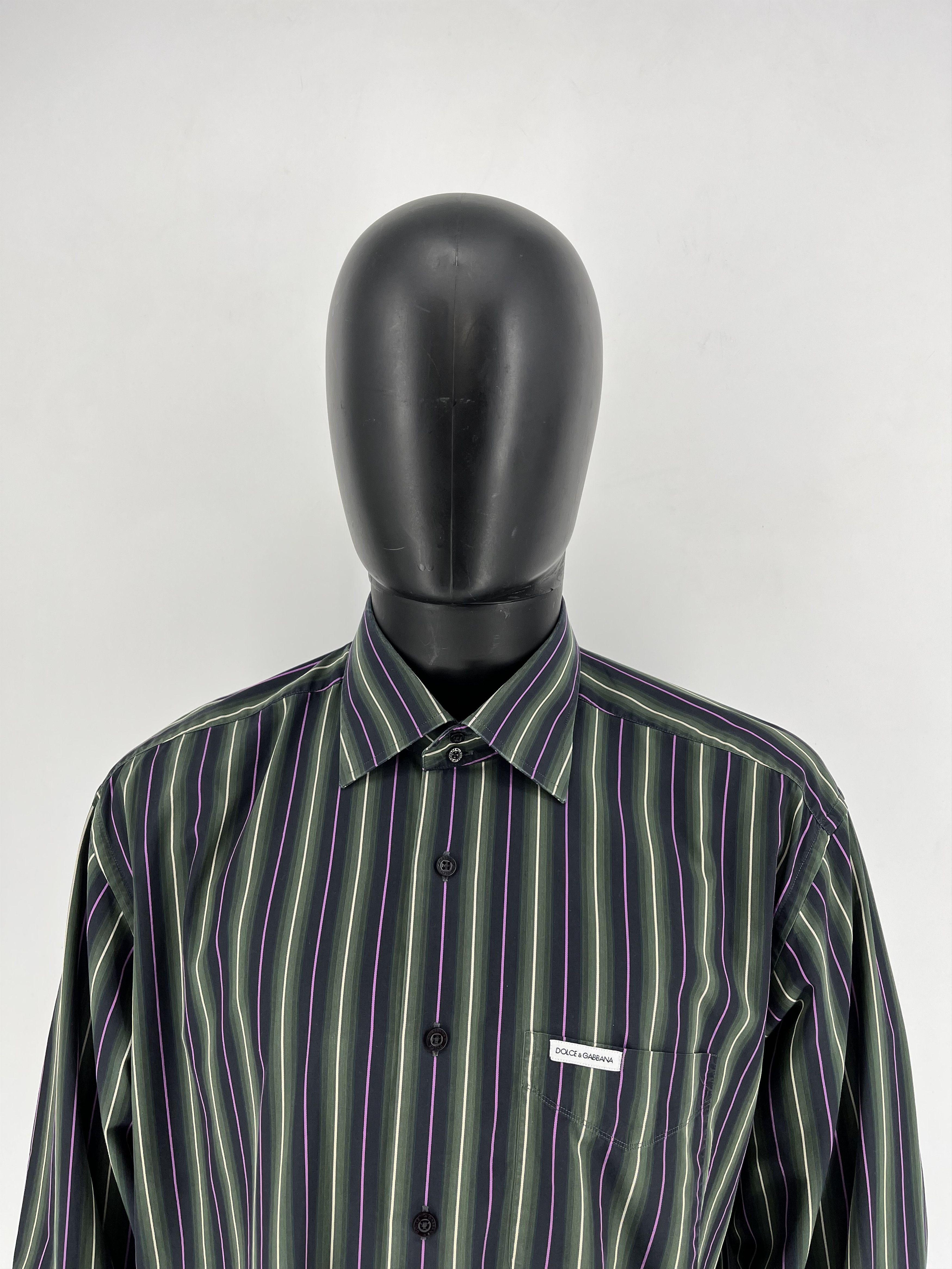 Dolce & Gabbana Dolce & Gabbana D&G Striped Shirt Size L Size US L / EU 52-54 / 3 - 1 Thumbnail