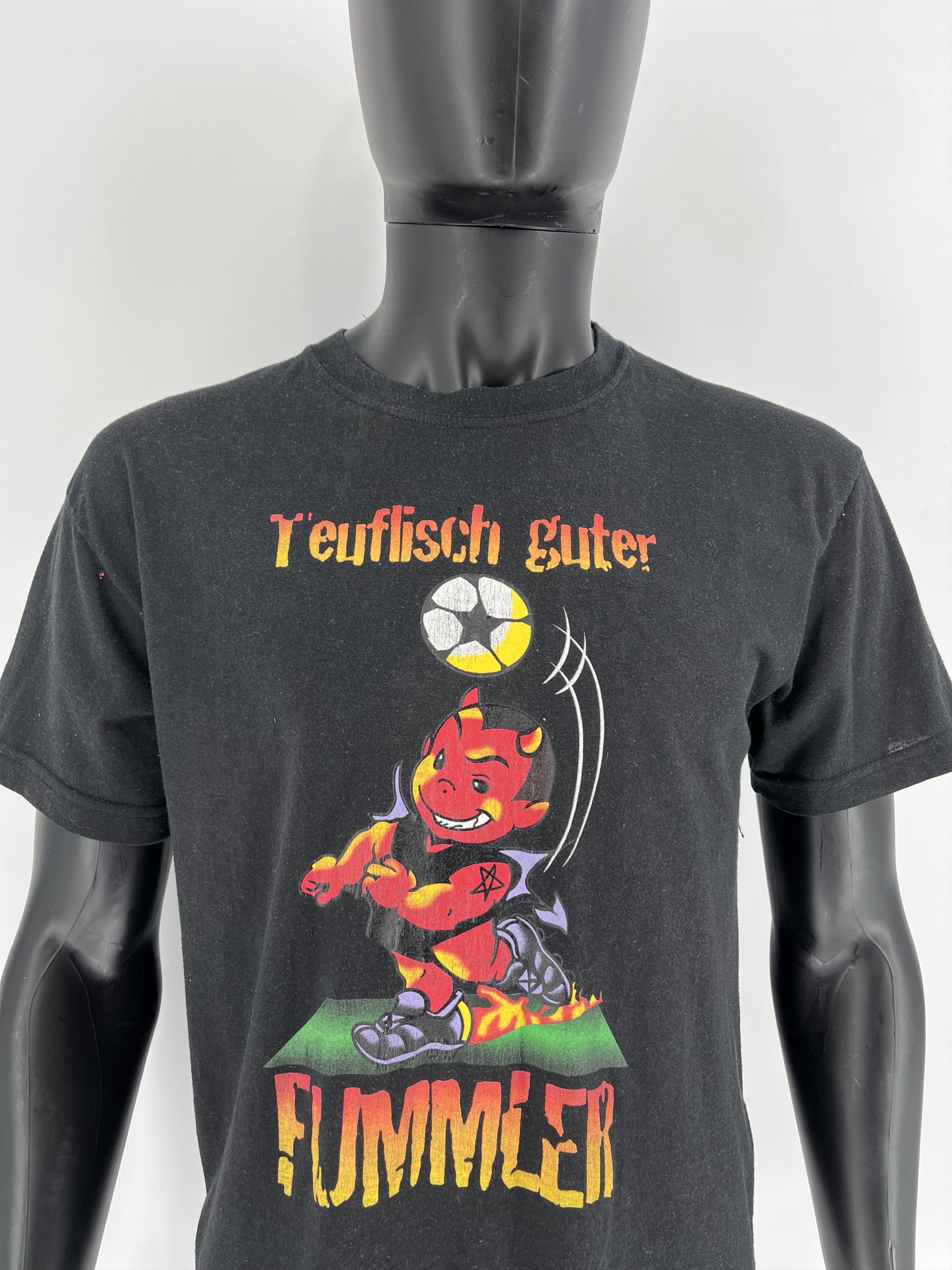 Vintage Vintage Y2K ADULT "teuflisch guter fummler" Art tee Size US M / EU 48-50 / 2 - 5 Thumbnail