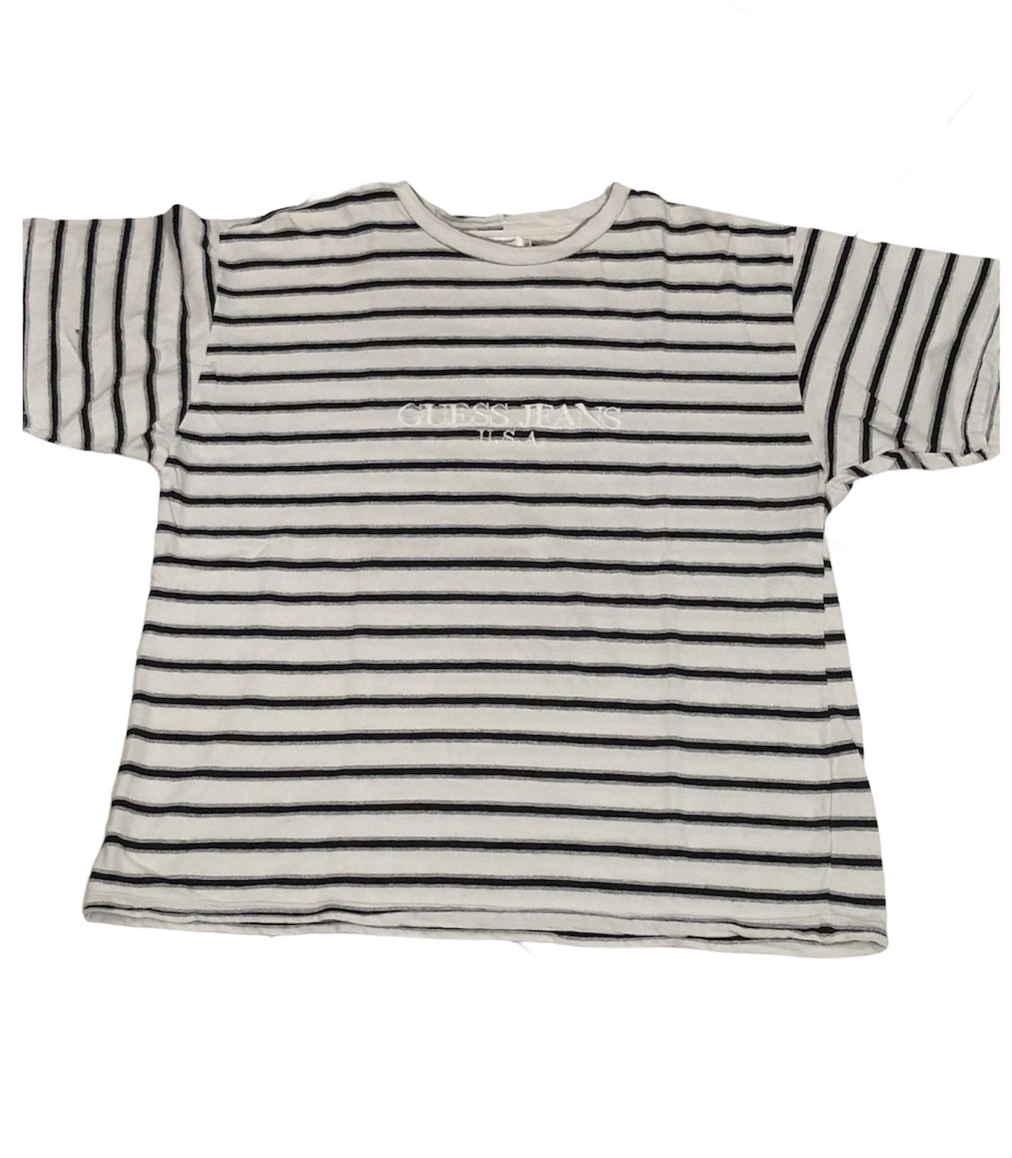 Georges Marciano Vintage Guess Striped Tee Usa Size US S / EU 44-46 / 1 - 1 Thumbnail