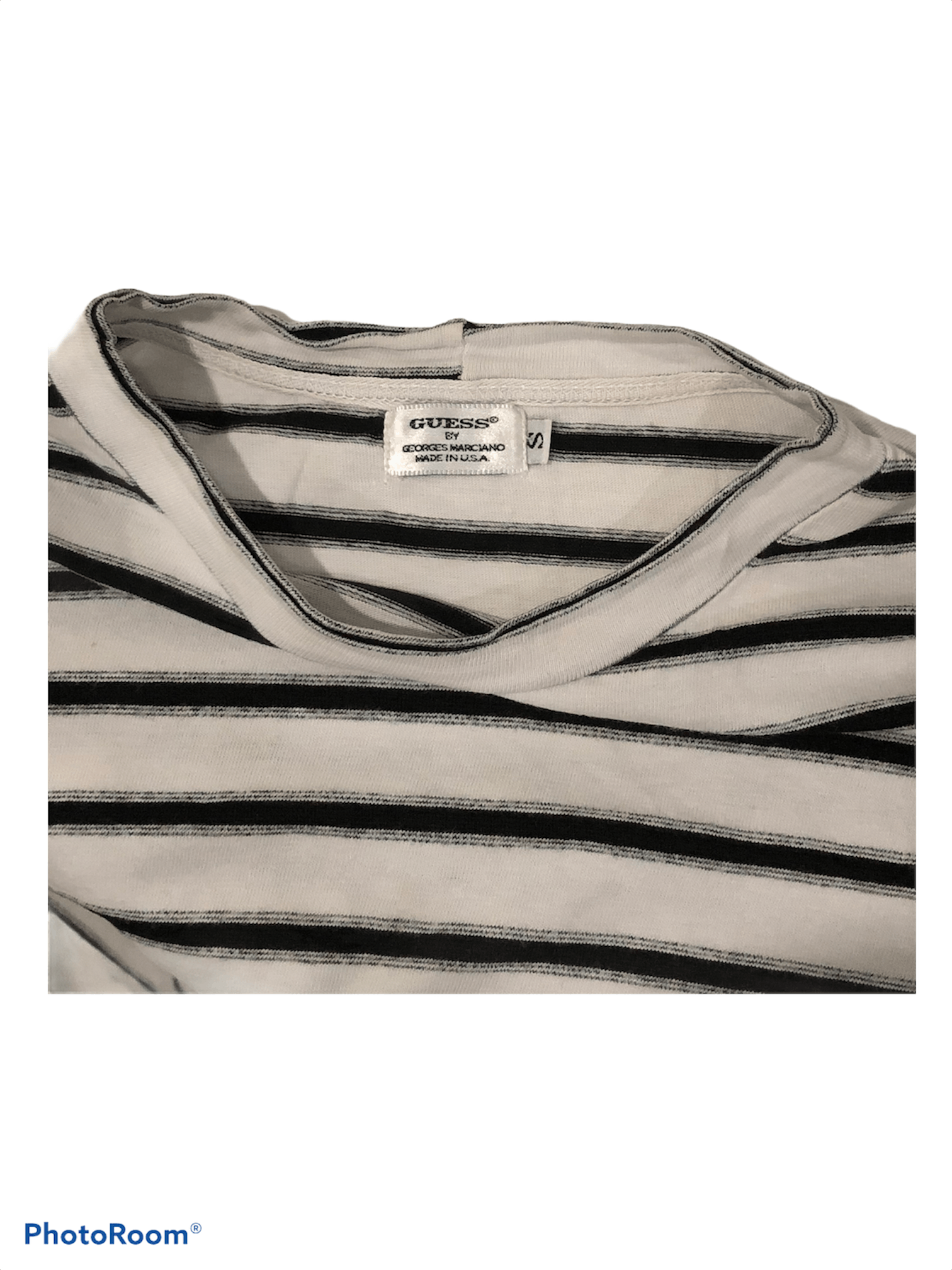 Georges Marciano Vintage Guess Striped Tee Usa Size US S / EU 44-46 / 1 - 3 Thumbnail