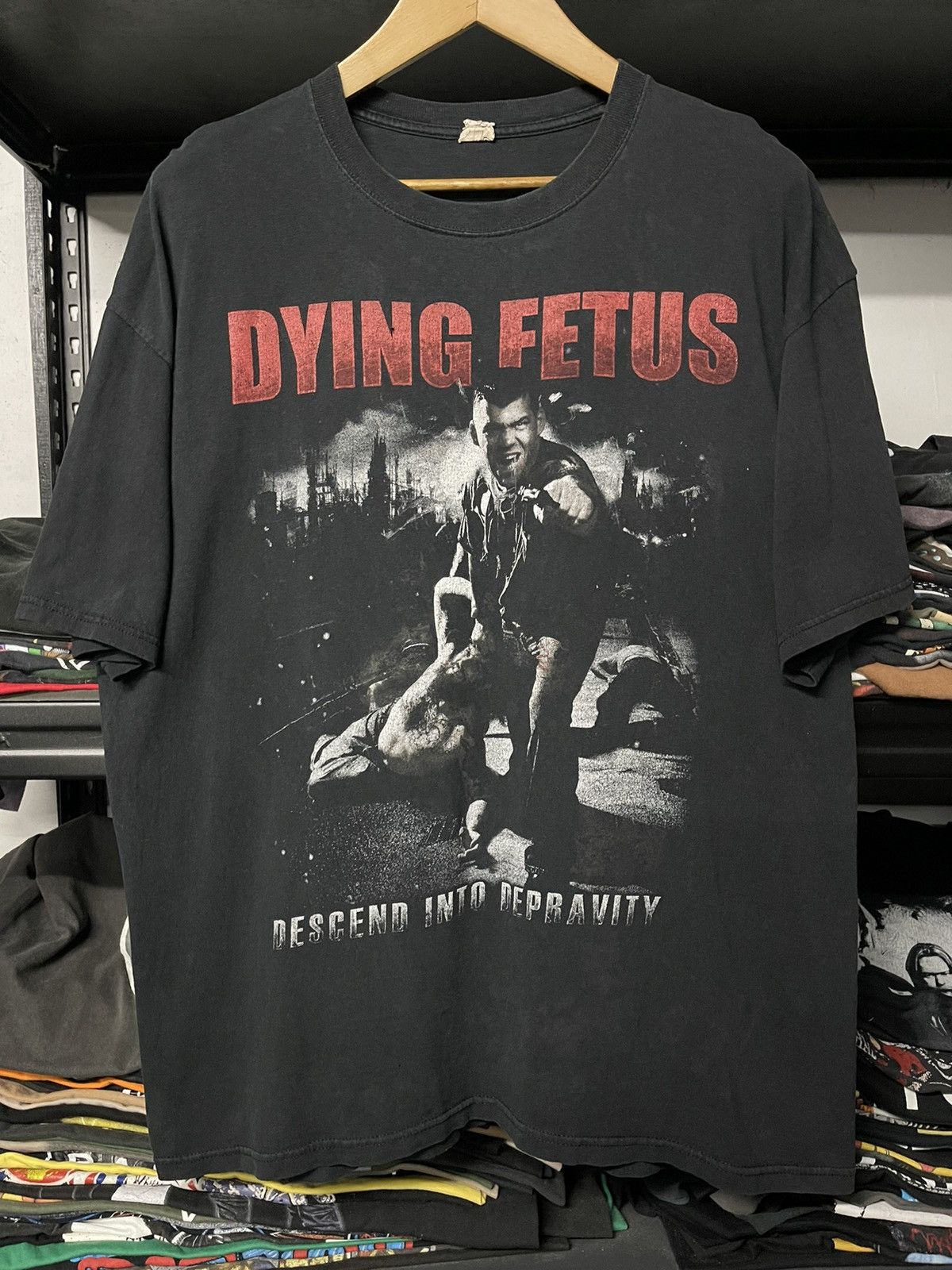 Band Tees Vintage Dying Fetus Descend Into Depravity Metal Faded Tee Size US XXL / EU 58 / 5 - 1 Thumbnail