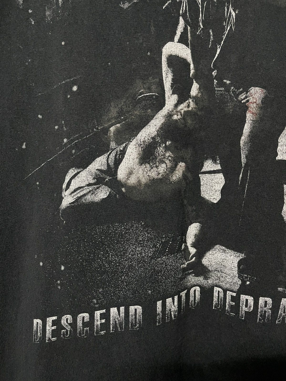 Band Tees Vintage Dying Fetus Descend Into Depravity Metal Faded Tee Size US XXL / EU 58 / 5 - 5 Thumbnail