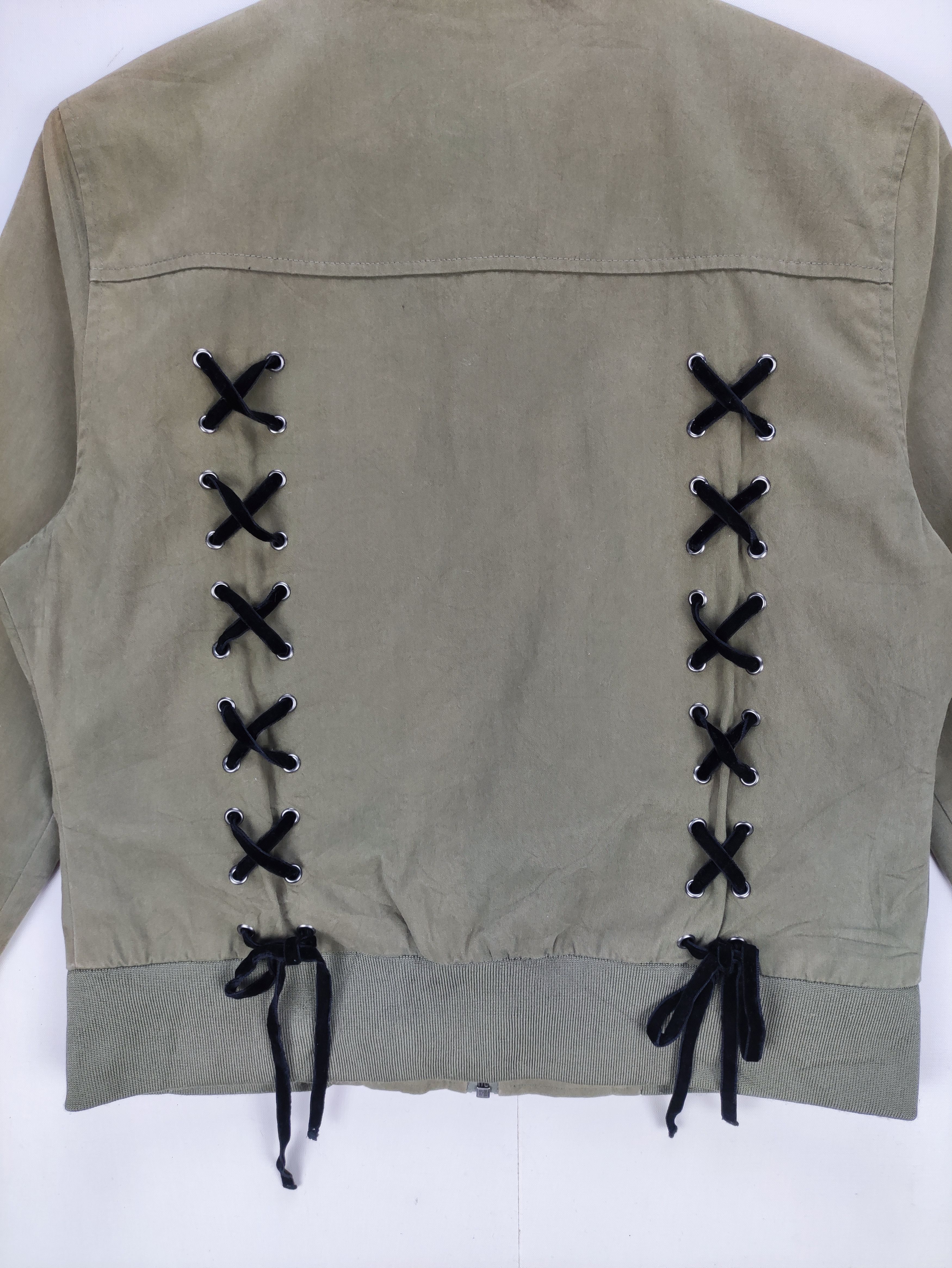 Japanese Brand Steals🔥Cropped Jacket Zip Up Shoelace Style by Browny Size S / US 4 / IT 40 - 8 Thumbnail