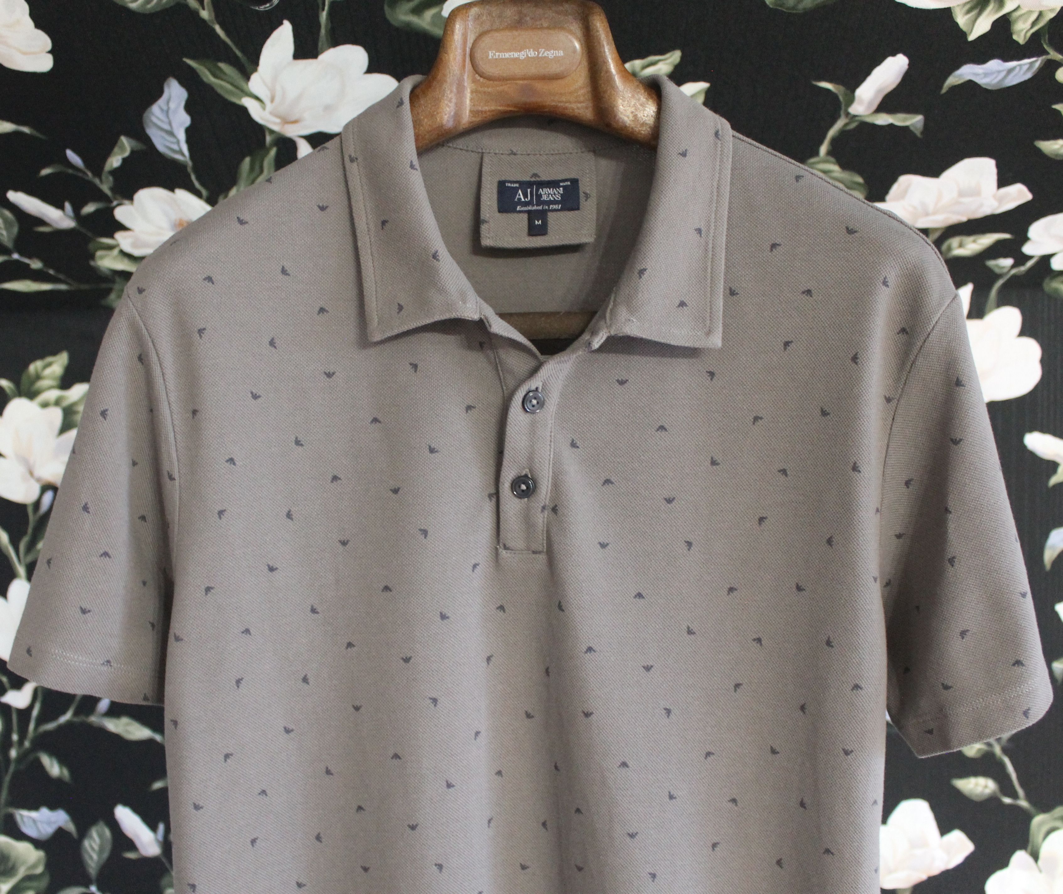 Armani × Emporio Armani Armani Jeans Polo Monogram Size US M / EU 48-50 / 2 - 2 Thumbnail