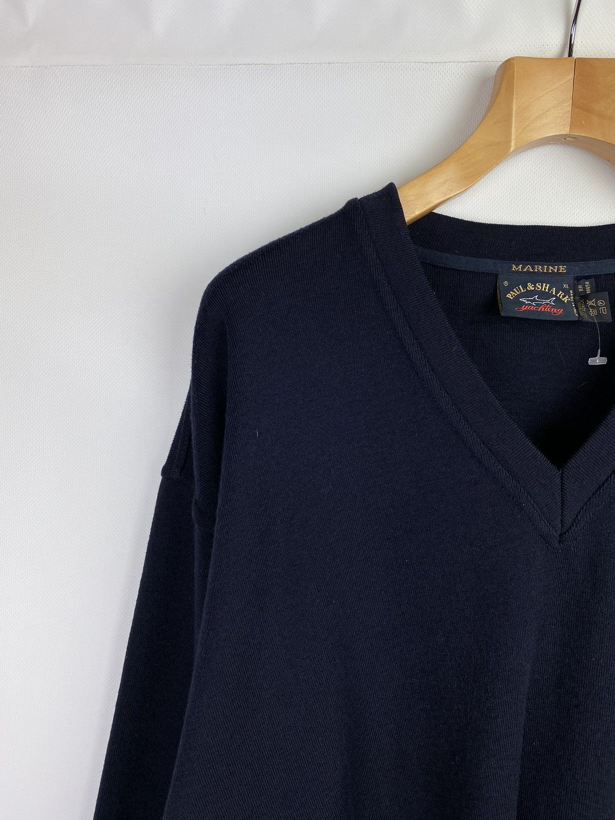 Paul & Shark × Vintage VTG Paul & Shark yachting wool v-neck sweater pullover Size US XL / EU 56 / 4 - 5 Thumbnail