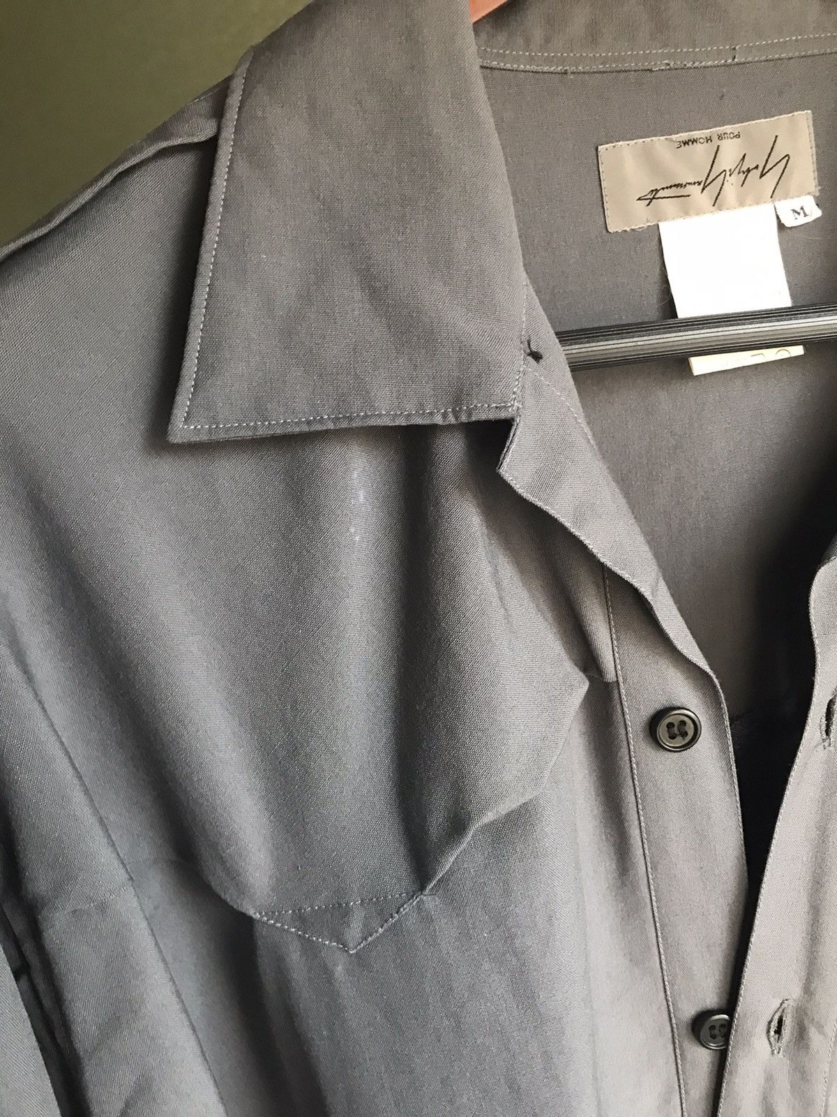 Yohji Yamamoto AW91 Popover Shirt with Upside Down Tag Size US M / EU 48-50 / 2 - 7 Thumbnail