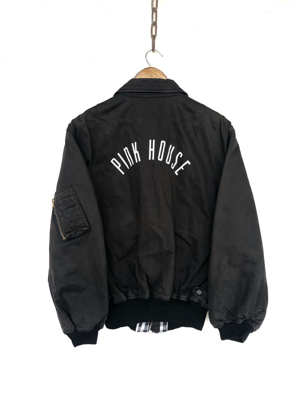 Karl Helmut OG Pink House 🇯🇵 SpellOut MA-1 Aviator Flight Jacket Size US M / EU 48-50 / 2 - 3 Thumbnail
