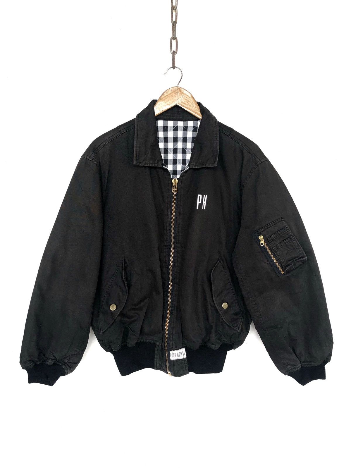 Karl Helmut OG Pink House 🇯🇵 SpellOut MA-1 Aviator Flight Jacket Size US M / EU 48-50 / 2 - 2 Thumbnail