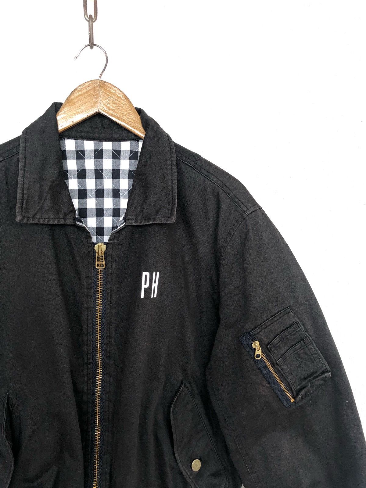 Karl Helmut OG Pink House 🇯🇵 SpellOut MA-1 Aviator Flight Jacket Size US M / EU 48-50 / 2 - 4 Thumbnail