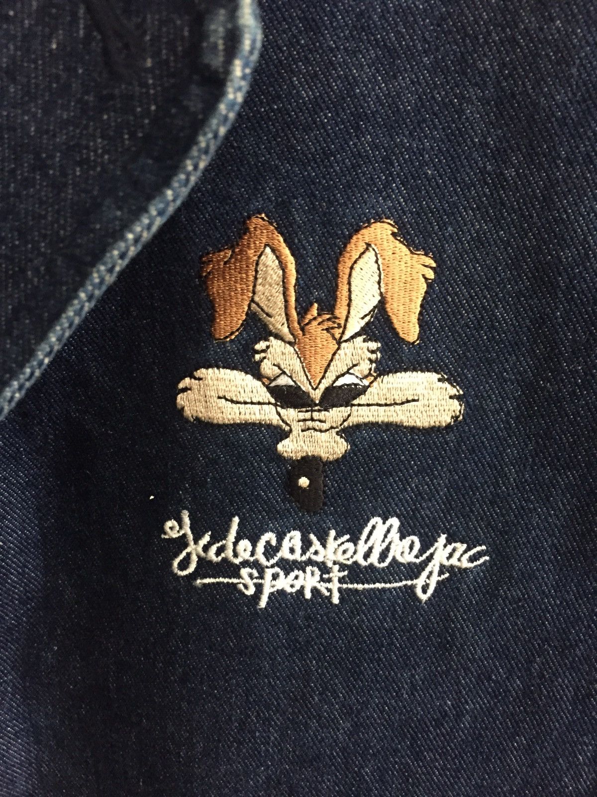 Other 90s Castelbajac Fox Embroider Indigo Denim Jacket Size US L / EU 52-54 / 3 - 3 Thumbnail
