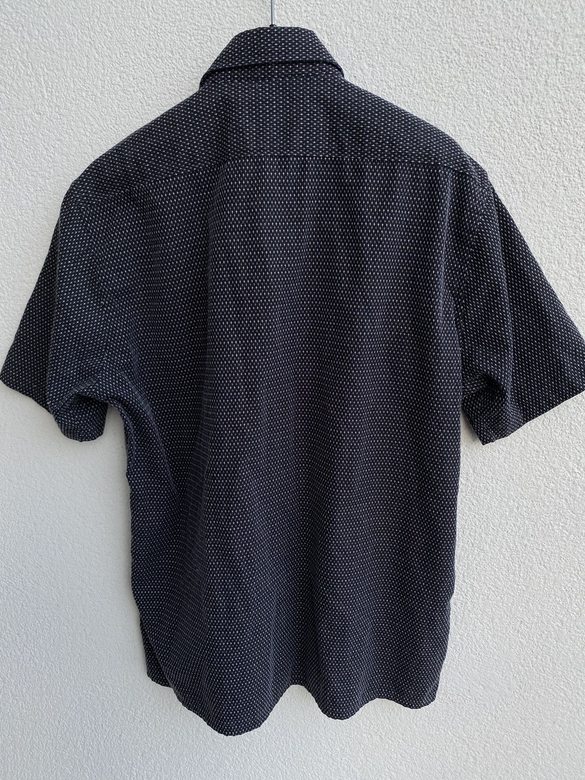 ♱ ♱ ♱ Crosses YSL Shirt Black Button Up Short Sleeve Collar