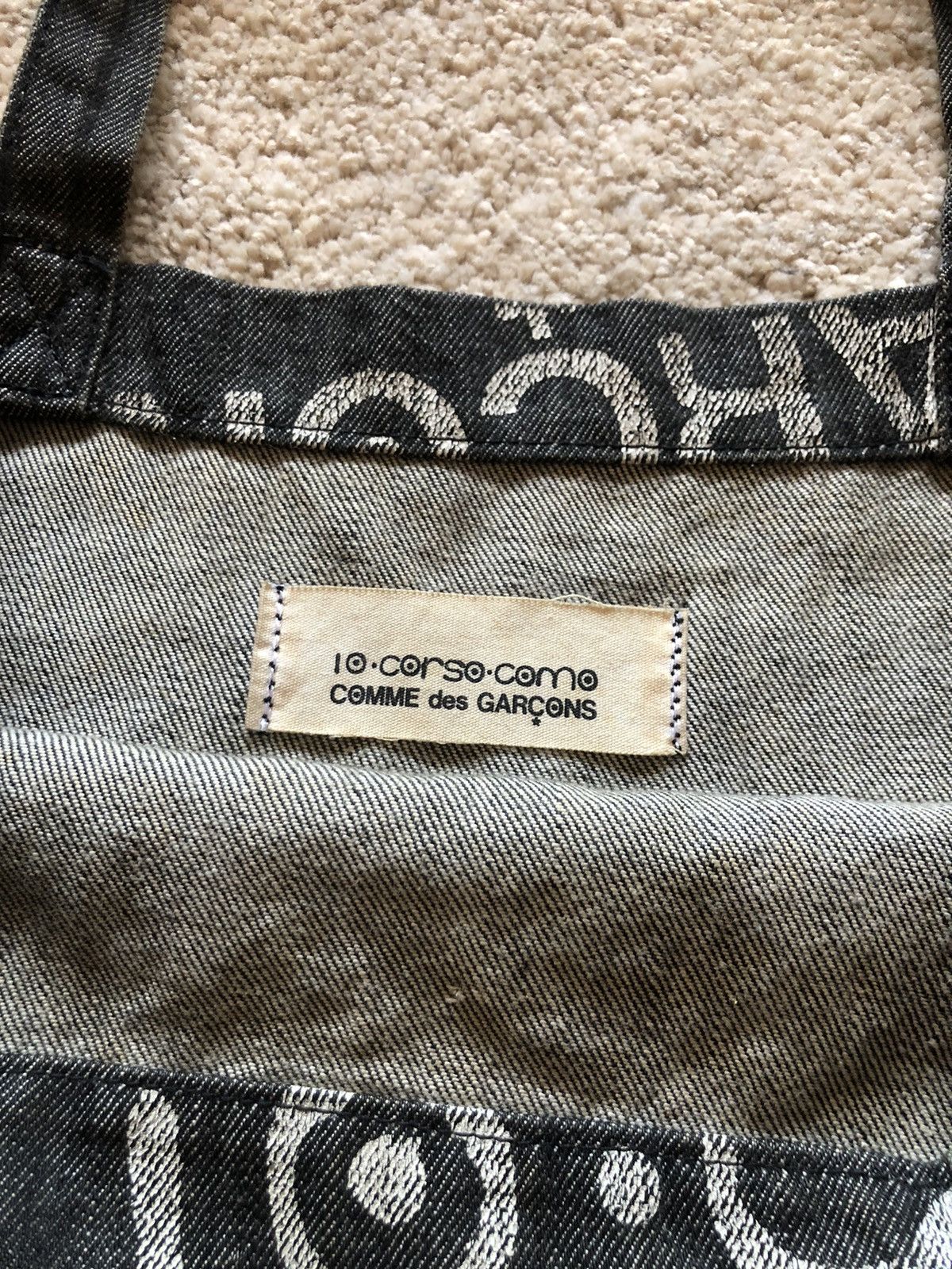 Comme des Garcons Homme Comme des Garcons x 10 Corso Como Printed denim Tote Bag Size ONE SIZE - 3 Thumbnail