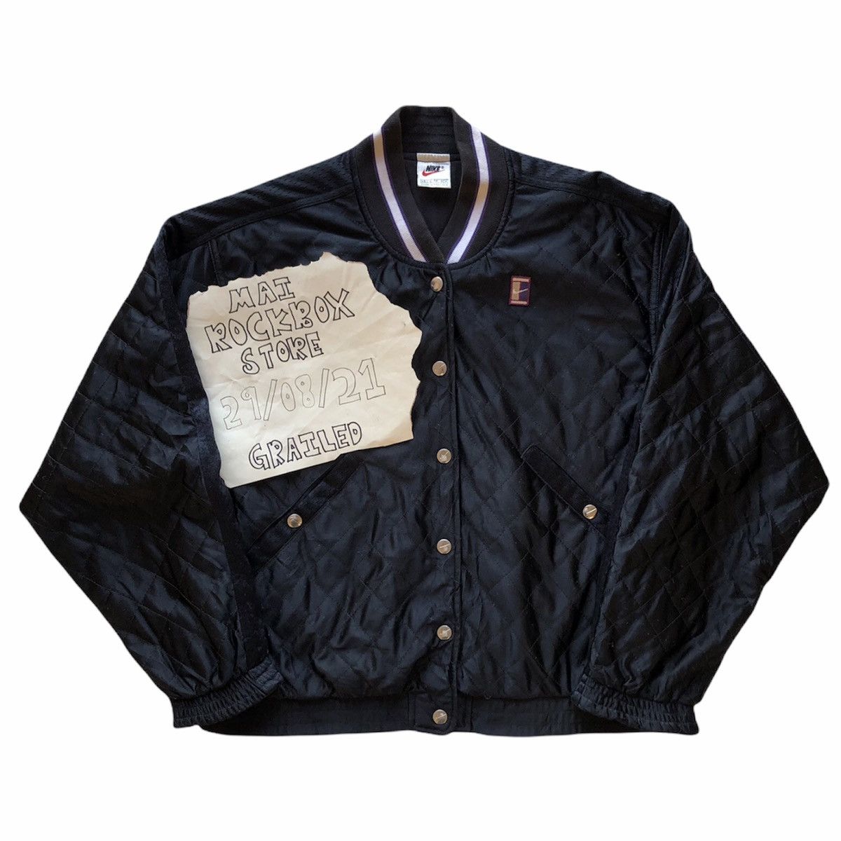 Nike Vintage 90's Nike Court Quilted Puffer Jacket Size M / US 6-8 / IT 42-44 - 1 Thumbnail