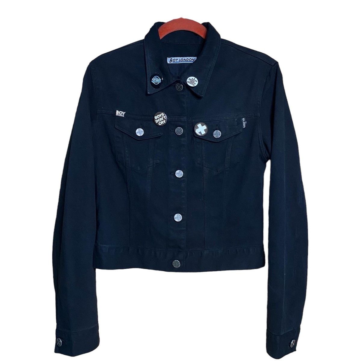 image of 20471120 x Boy London Vintage Boy London Denim Jacket in Black, Men's (Size Small)