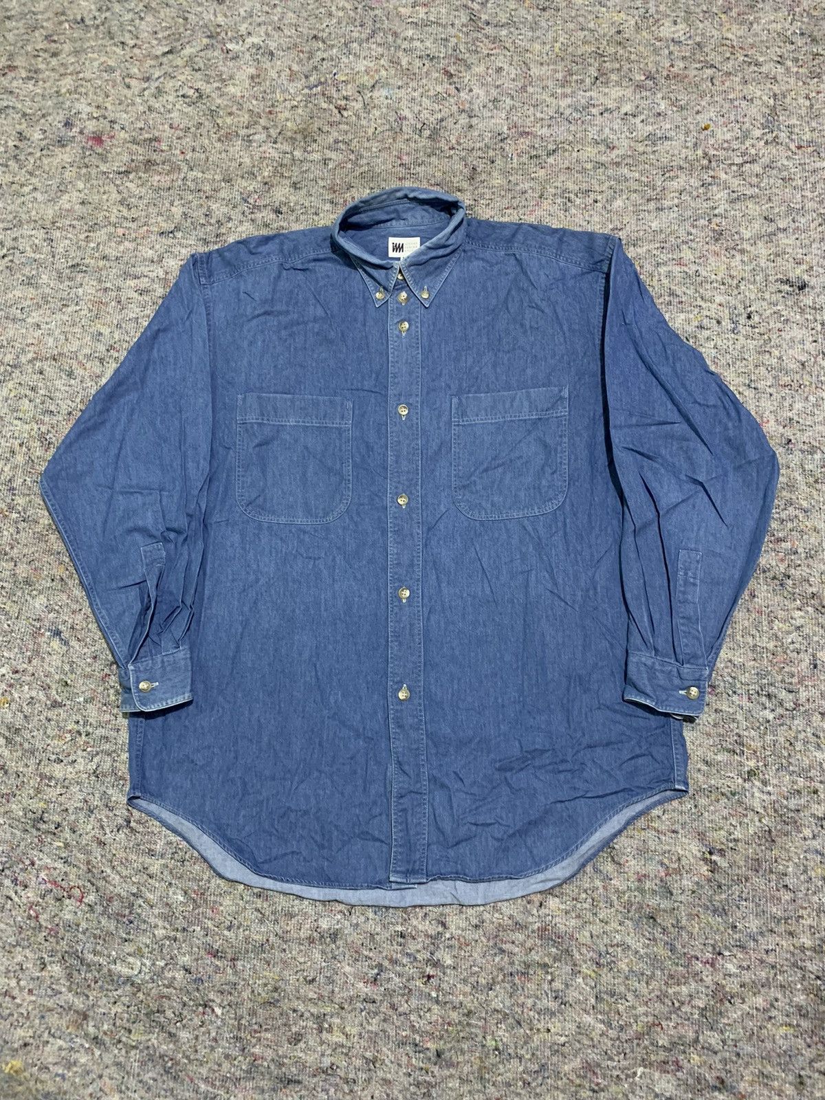 💸BINDINGOFFER💸Vintage 90s issey miyake chambray shirt