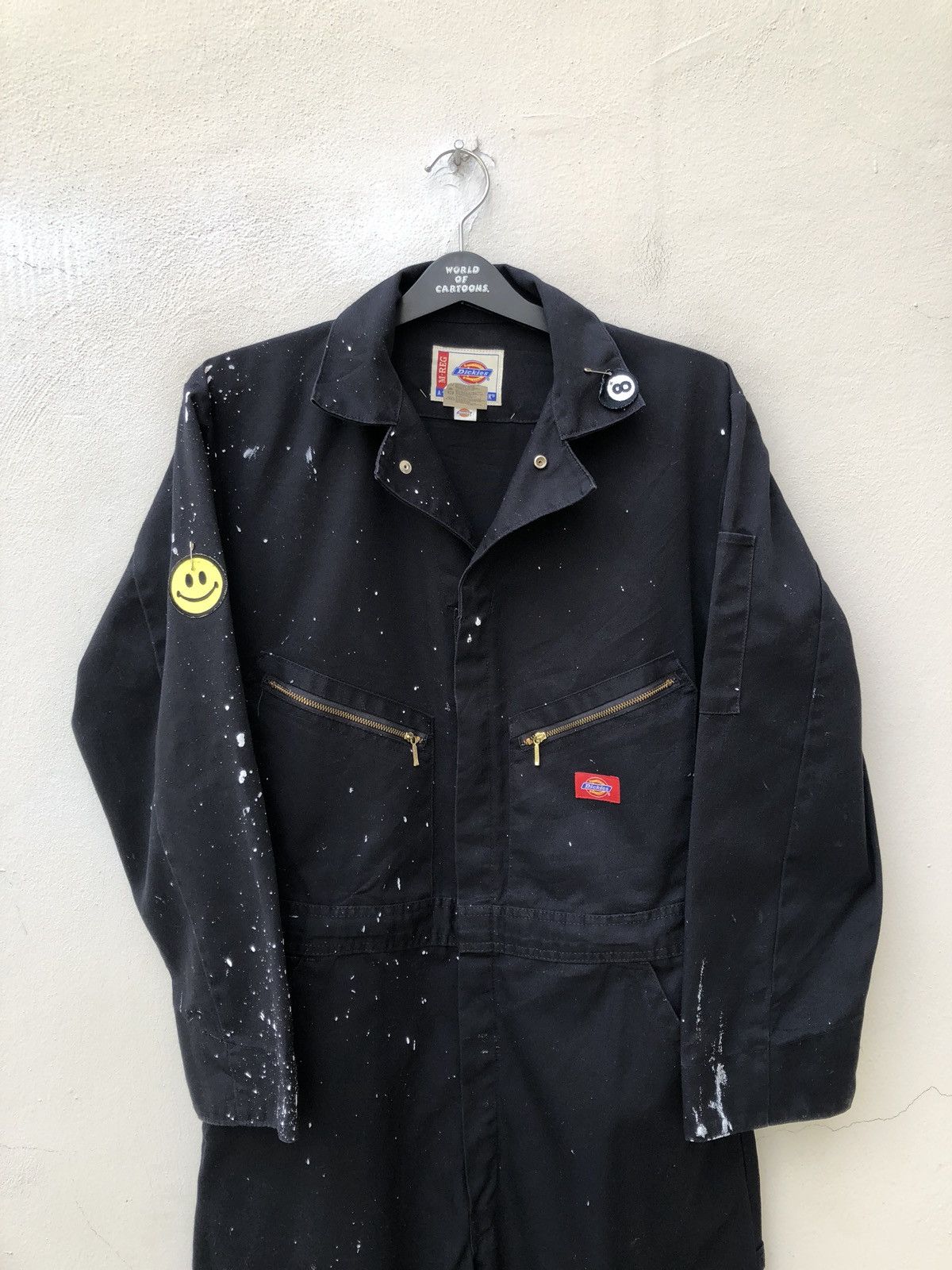 Dickies × Vintage Vintage Dickies Paint Splash Black Coverall Size US 36 / EU 52 - 3 Thumbnail